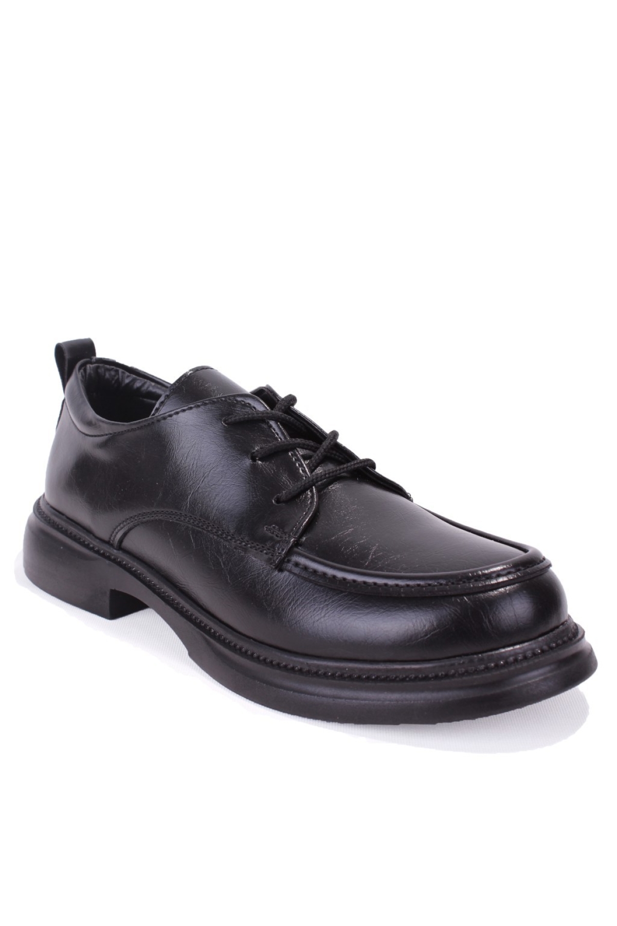 DZA07-8892550 Siyah Günlük Bağcıklı Loafer Kadın Ayakkabı - Görsel 2