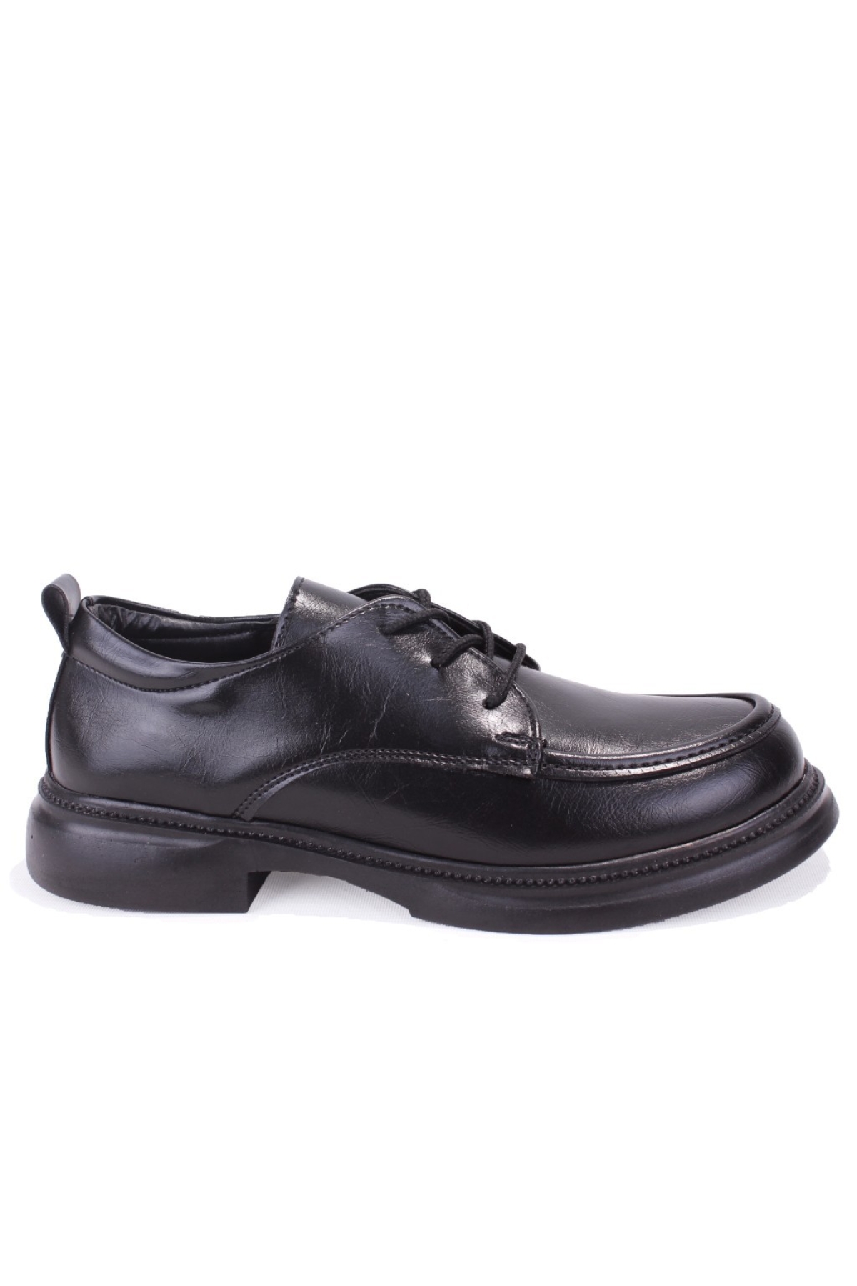 DZA07-8892550 Siyah Günlük Bağcıklı Loafer Kadın Ayakkabı - Görsel 3