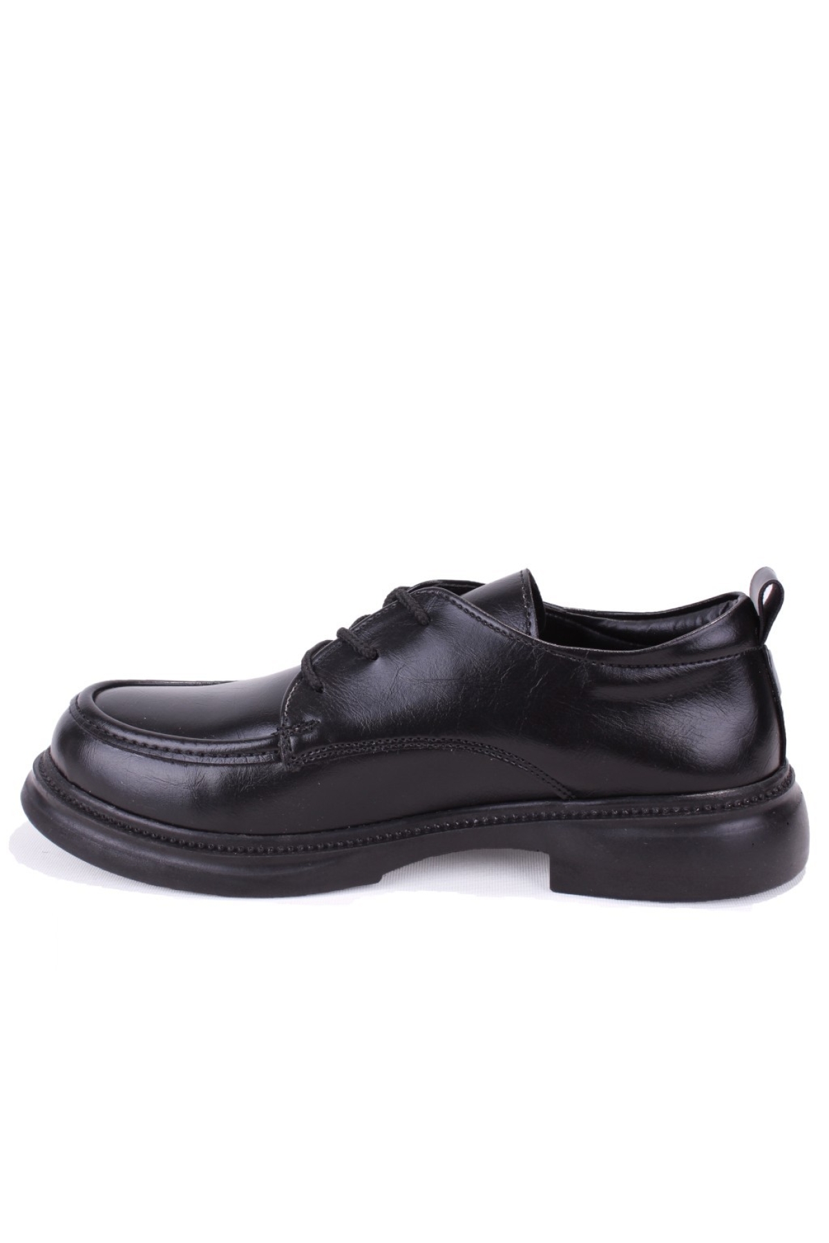DZA07-8892550 Siyah Günlük Bağcıklı Loafer Kadın Ayakkabı - Görsel 4