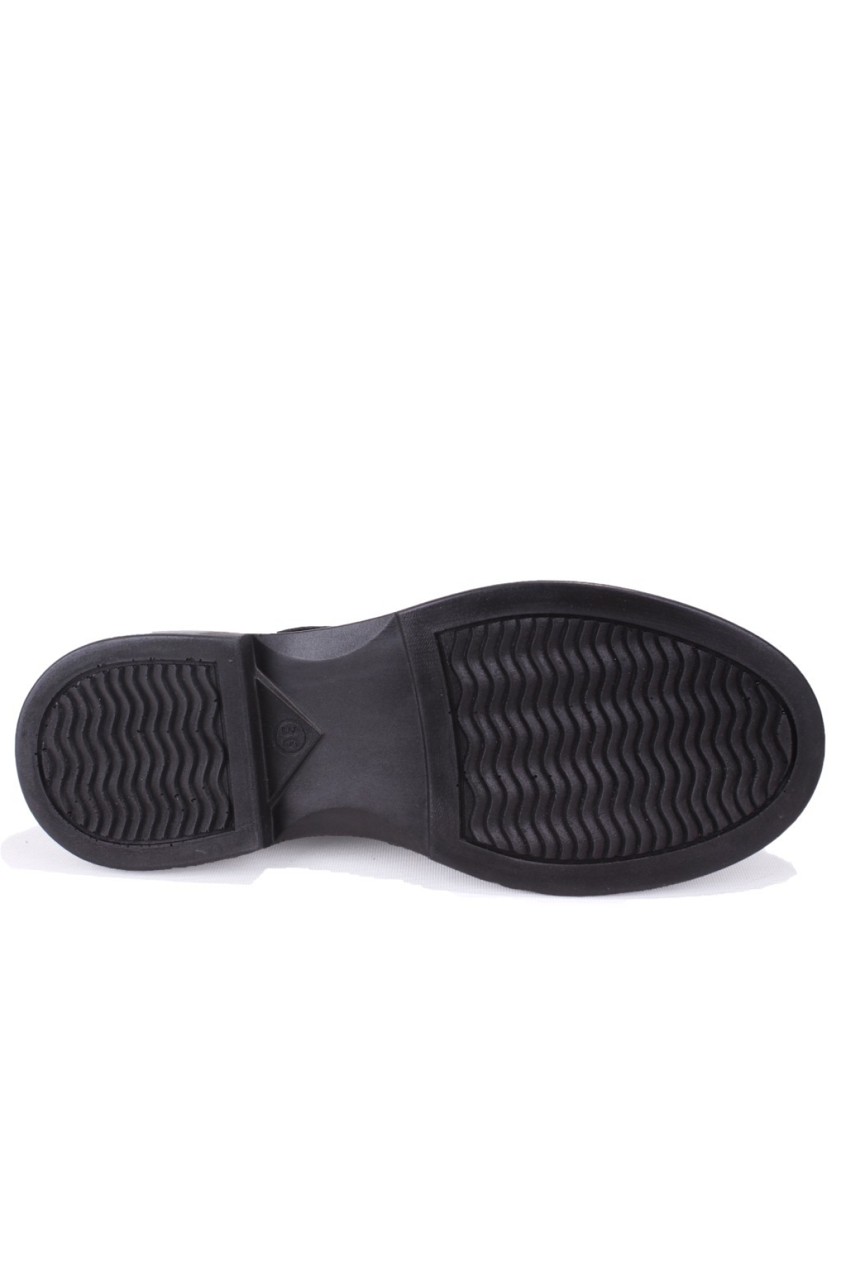 DZA07-8892550 Siyah Günlük Bağcıklı Loafer Kadın Ayakkabı - Görsel 5