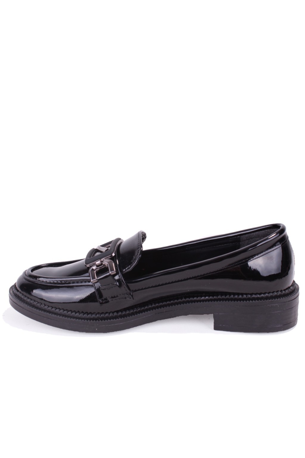 DZA07-863701 Siyah Rugan Günlük Loafer Kadın Ayakkabı - Görsel 4