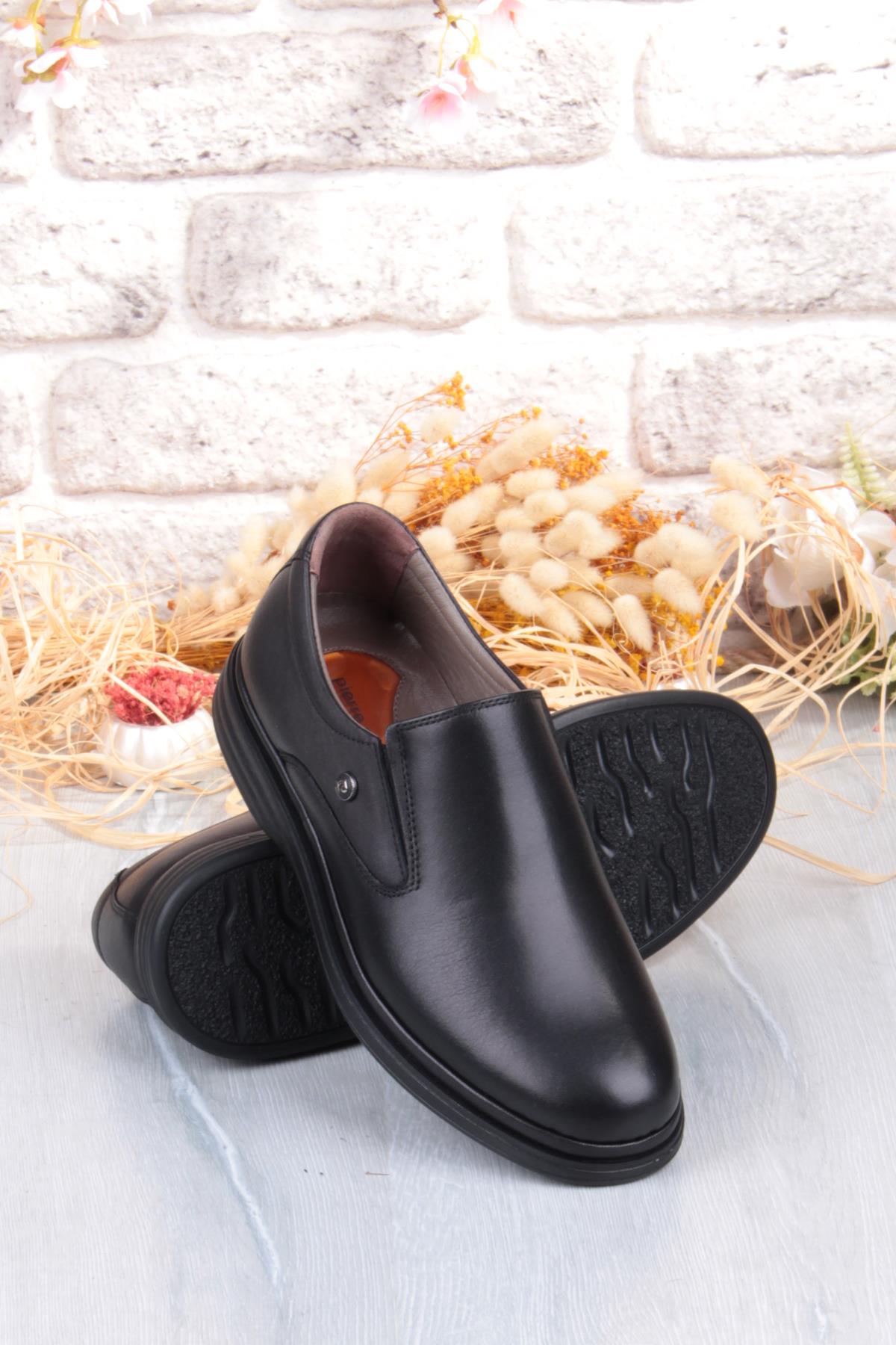 146404 Lastikli Comfy Orijinal Ürün Rahat Yumuşak Hakiki Deri Erkek Ayakkabı - Görsel 7