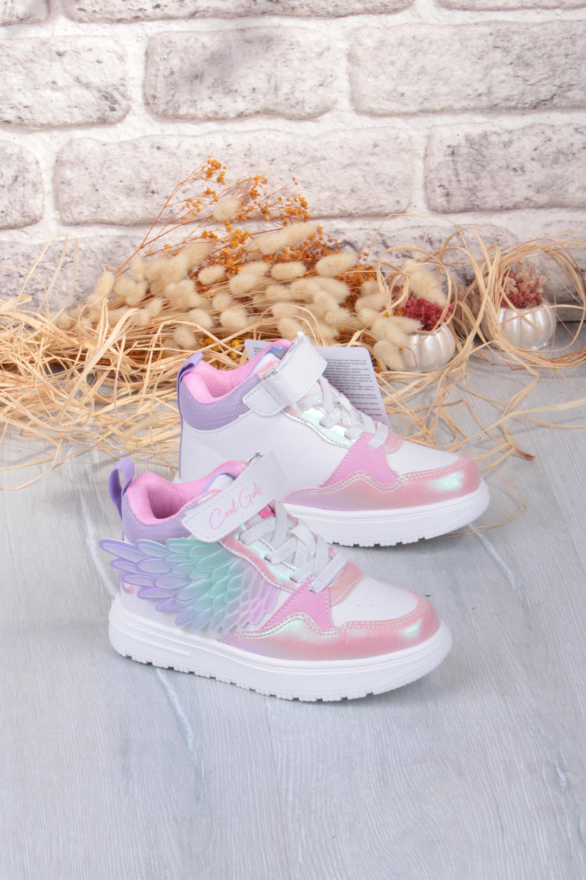 Cool Helen Rahat Hafif Kanat Figürlü Bilekli Sneaker Kız Çocuk Ayakkabı - Görsel 2