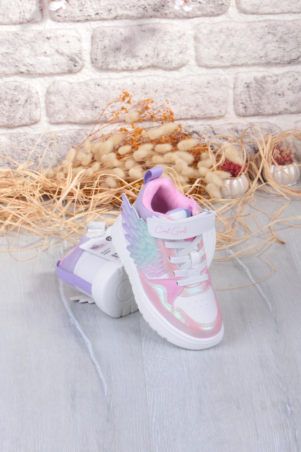 Cool Helen Rahat Hafif Kanat Figürlü Bilekli Sneaker Kız Çocuk Ayakkabı - Görsel 7