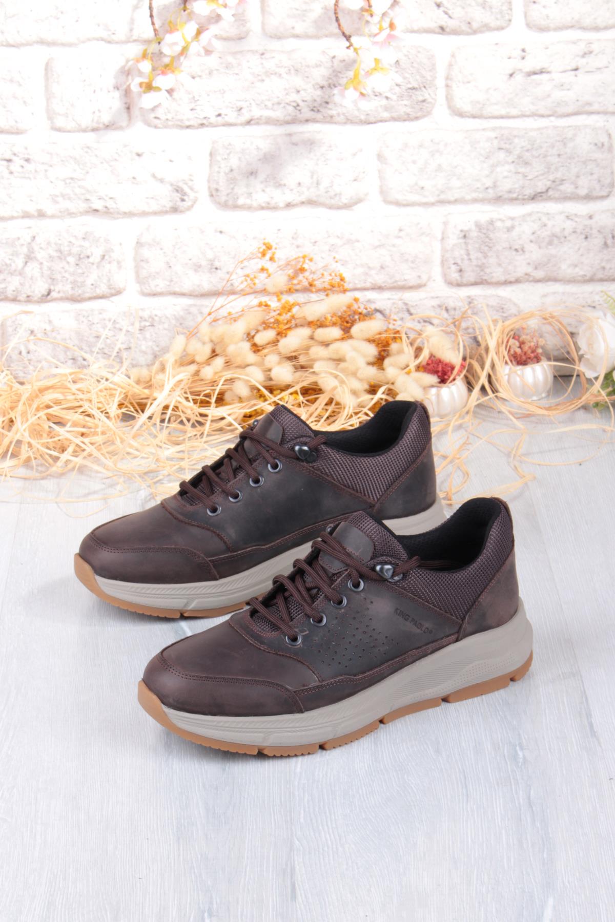 I1287 Kruvasan Hafif Rahat Yürüyüş Ayakkabısı Hakiki Deri Erkek Ayakkabı - Görsel 5