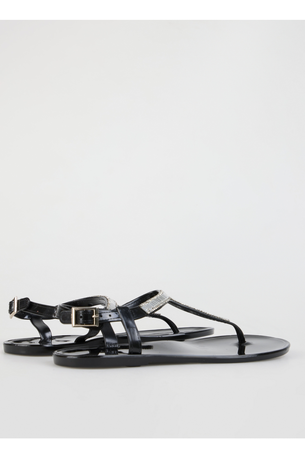 Siyah Kadın Taşlı Sandalet IVANA - Görsel 4