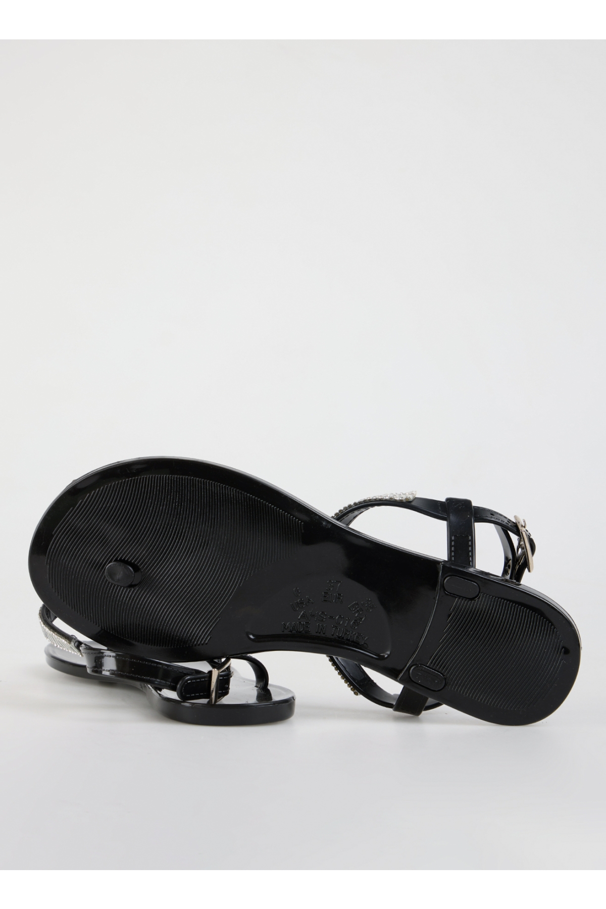 Siyah Kadın Taşlı Sandalet IVANA - Görsel 5