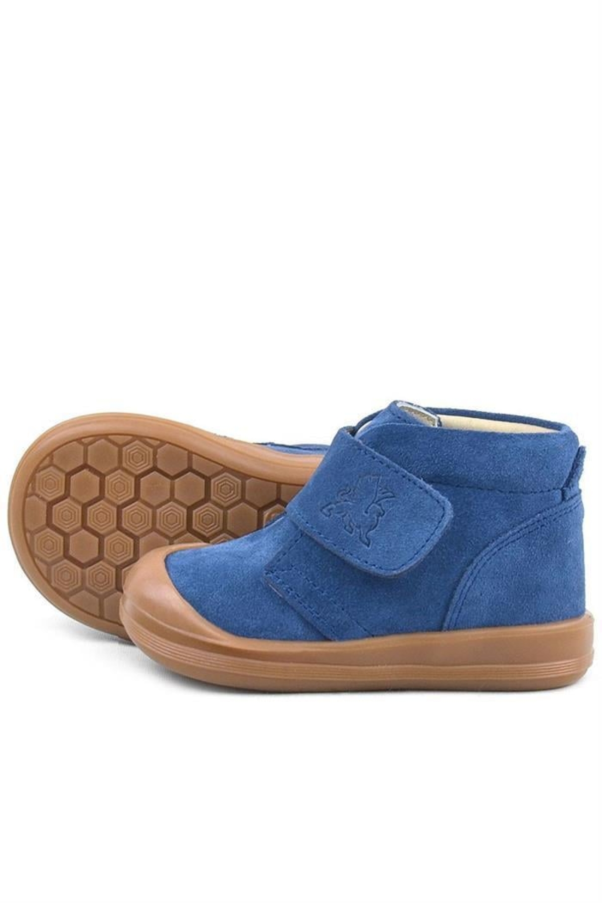 Yoohoo Hakiki Deri Lacivert Cırtlı Unisex Bebek Bot - Görsel 7