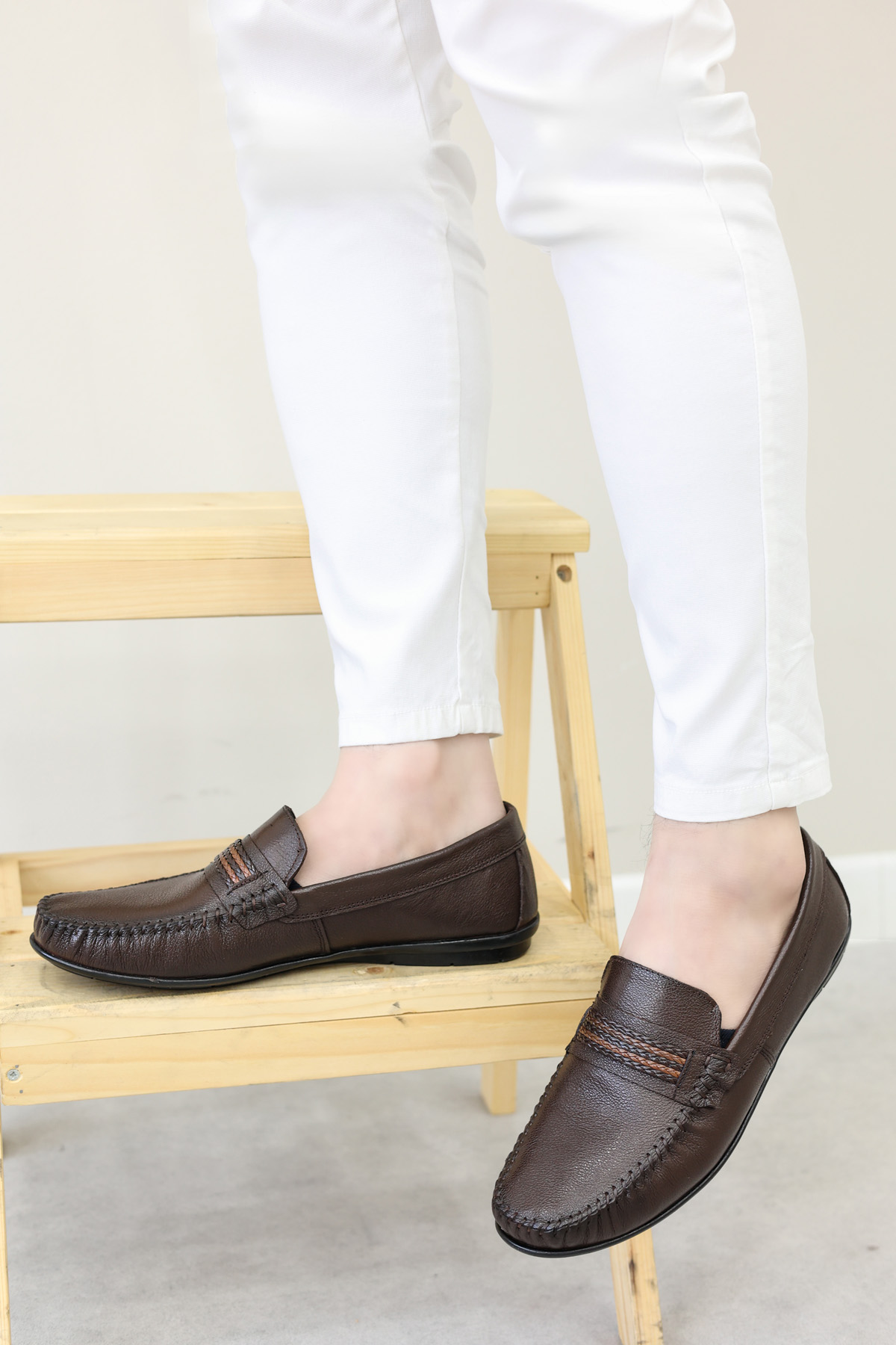 Hakiki Deri Erkek Casual Ayakkabı 585MA204 - Görsel 2