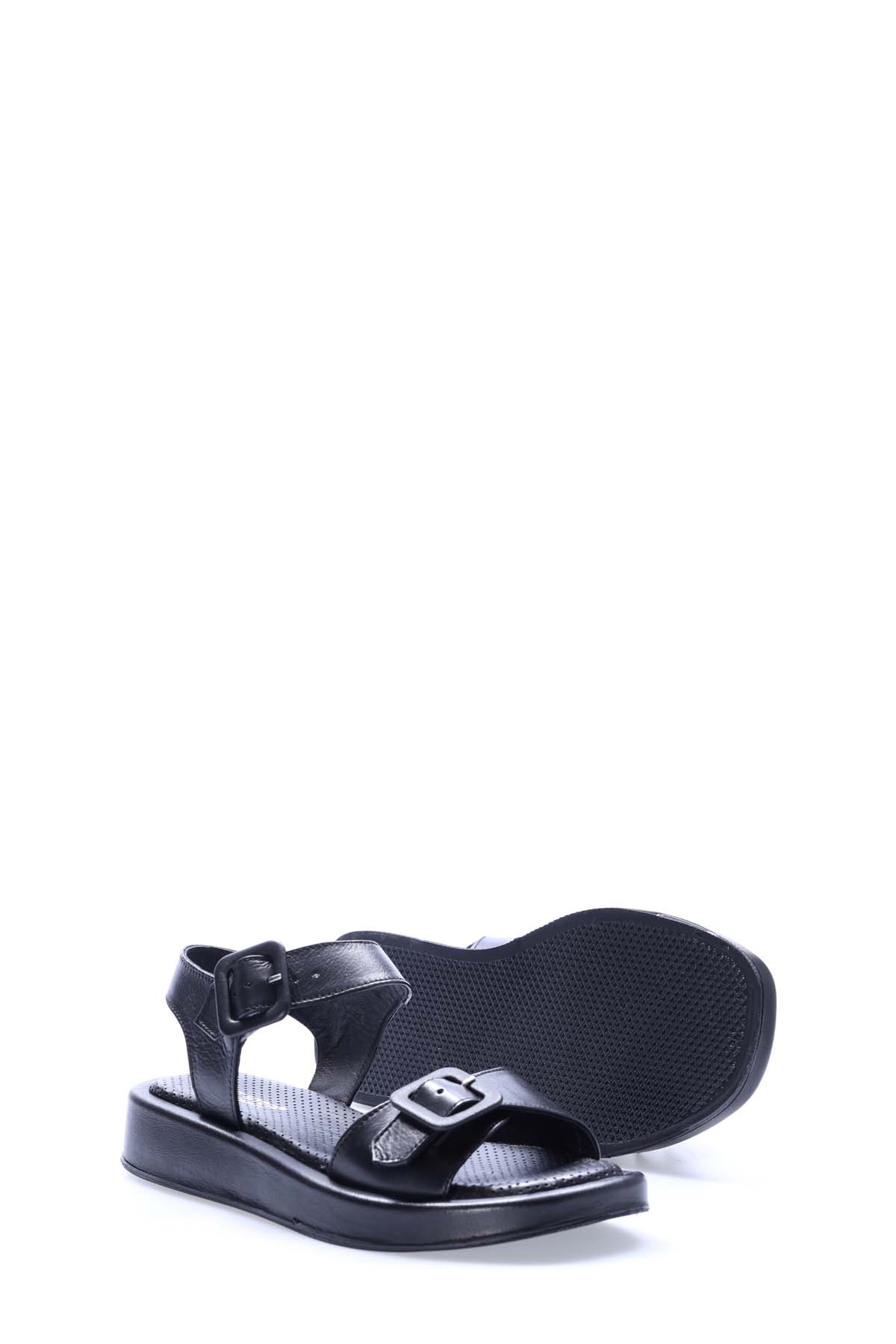 Hakiki Deri Kadın Klasik Sandalet 710ZA150 - Görsel 5