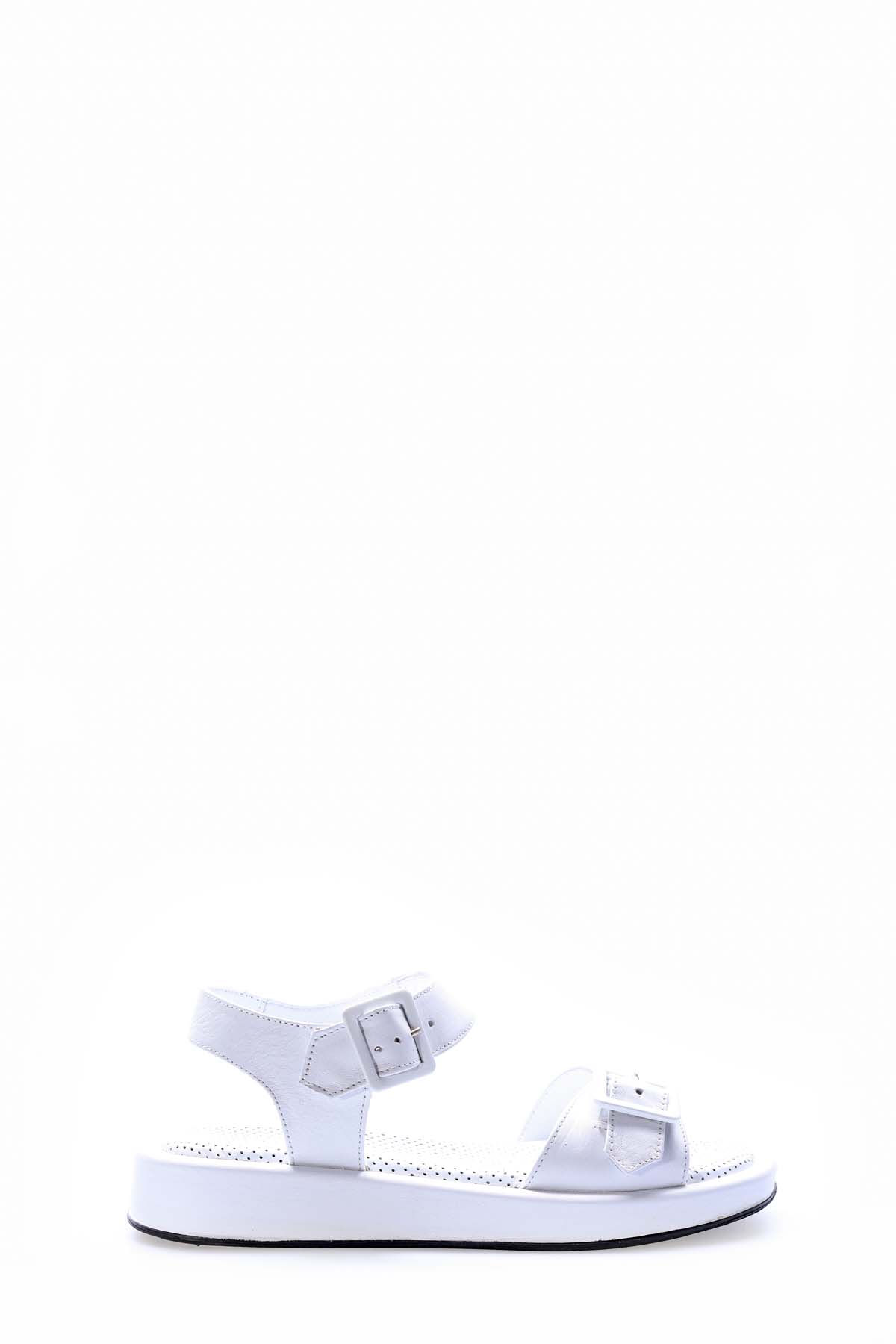 Hakiki Deri Kadın Klasik Sandalet 710ZA150 - Görsel 3