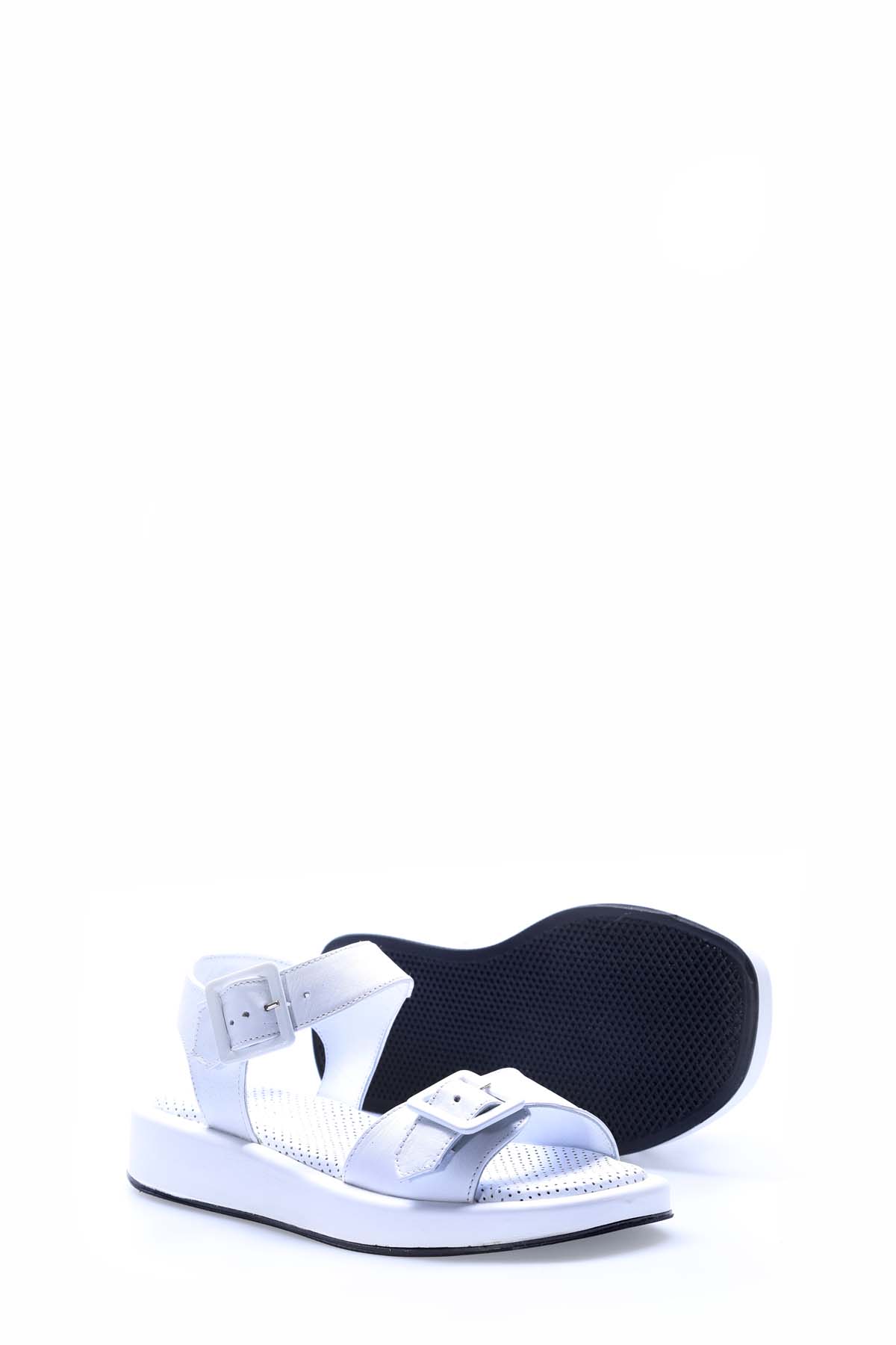 Hakiki Deri Kadın Klasik Sandalet 710ZA150 - Görsel 5