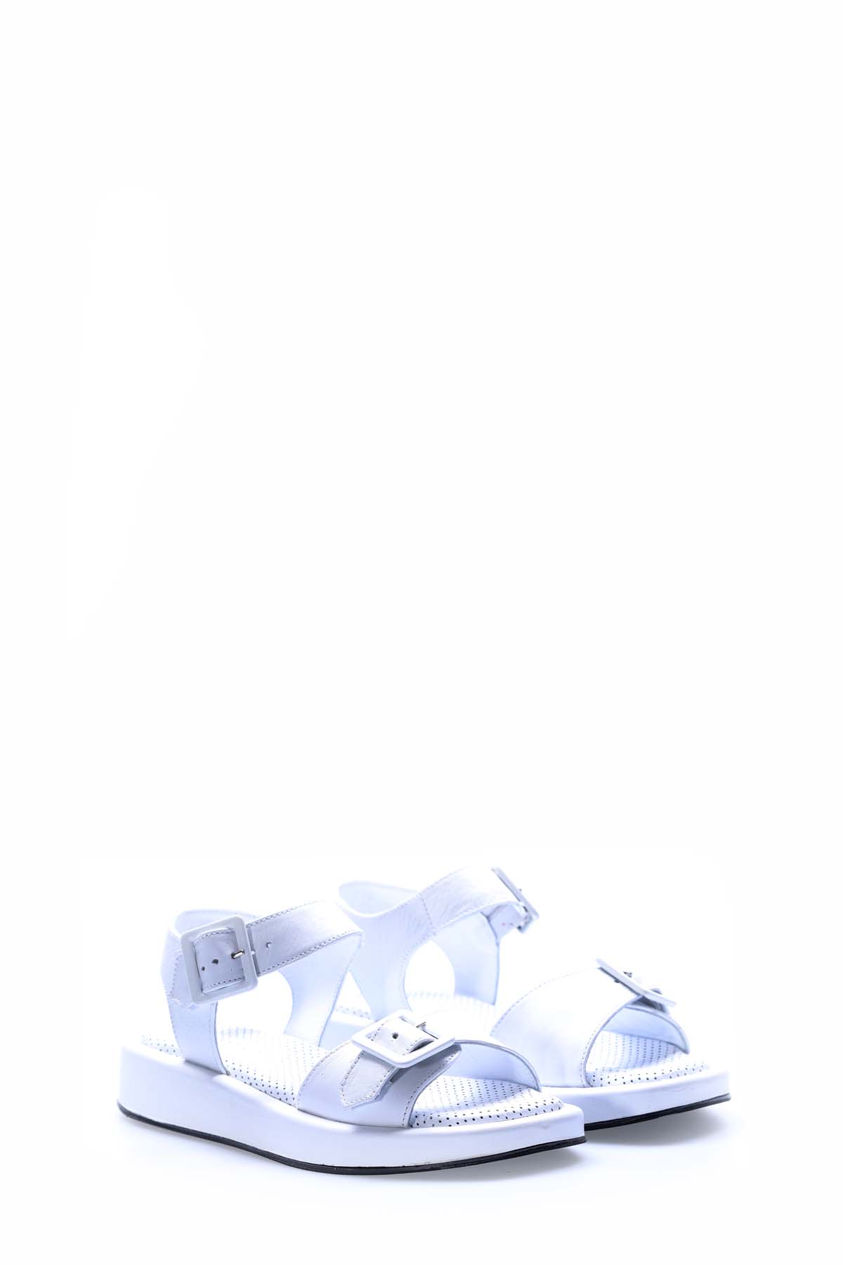 Hakiki Deri Kadın Klasik Sandalet 710ZA150 - Görsel 6