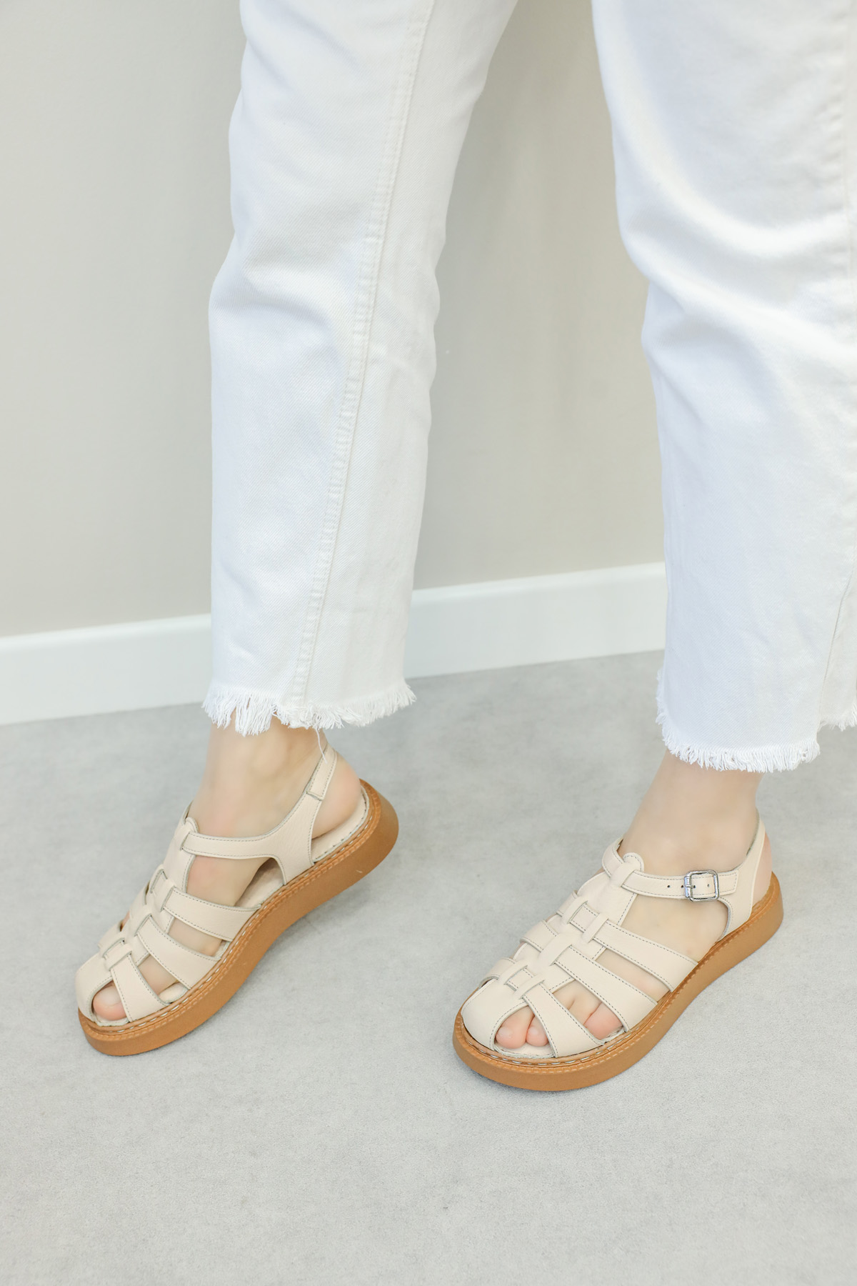 Hakiki Deri Kadın Klasik Sandalet 621ZA880 - Görsel 2