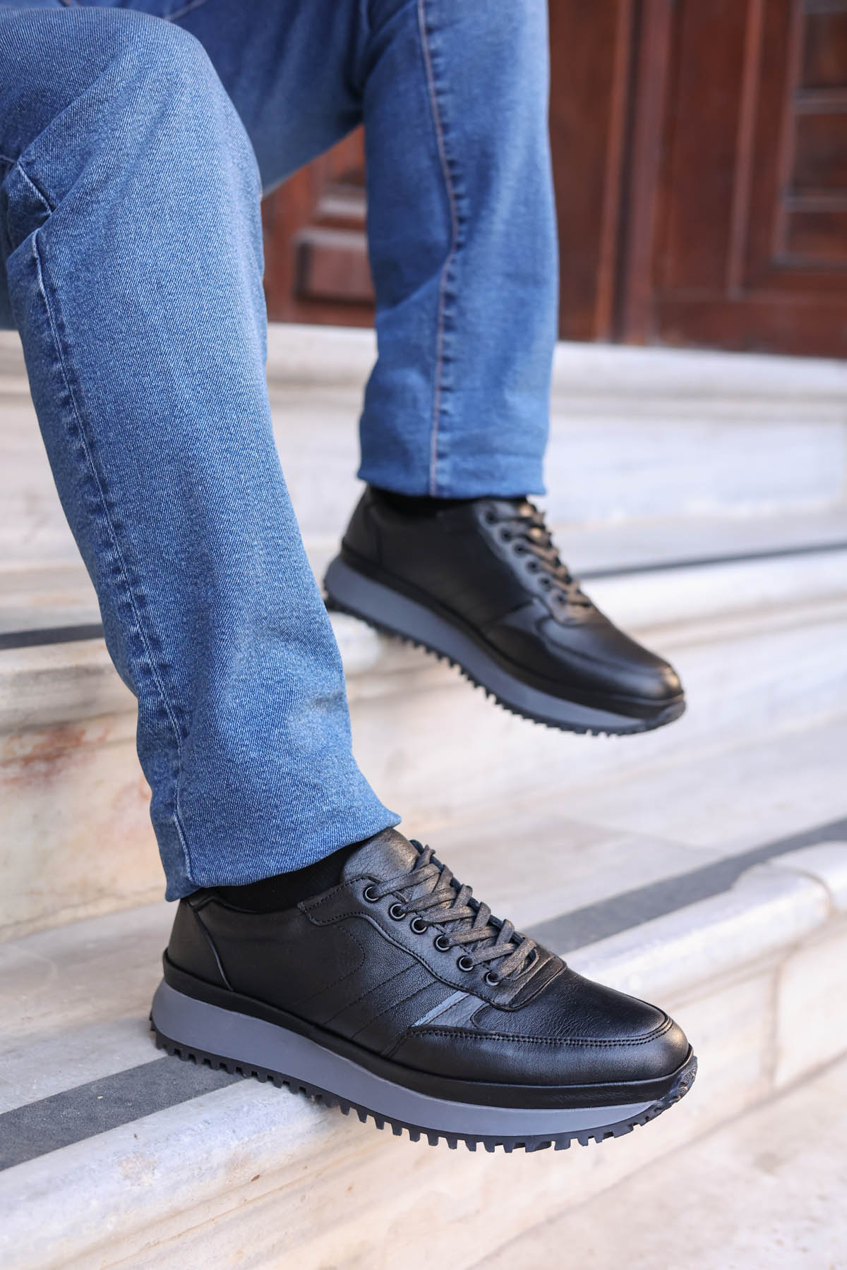 Hakiki Deri Erkek Spor Ayakkabı 722MA872 - Görsel 2