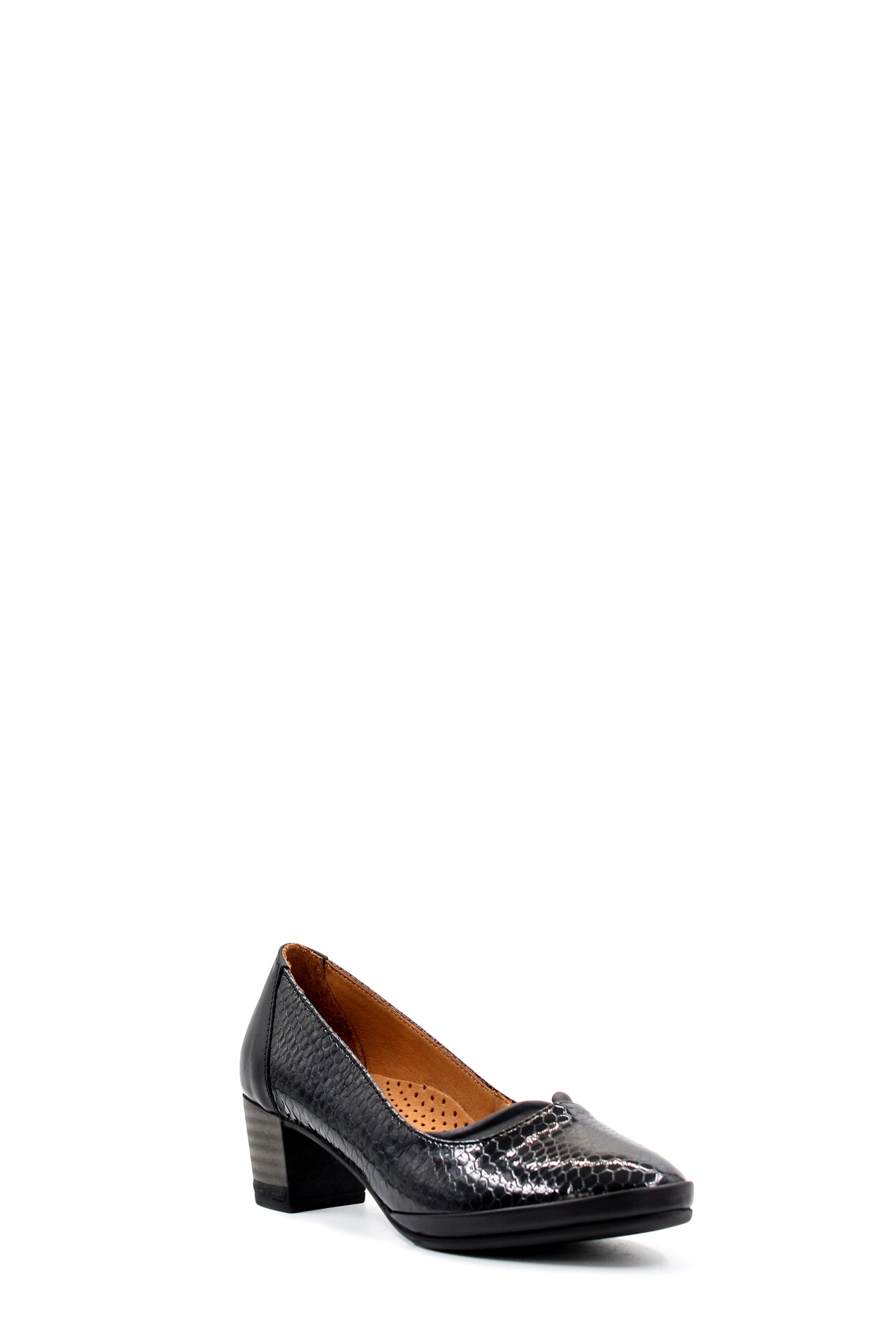 Hakiki Deri Kadın Kalın Topuklu Ayakkabı 411ZA277 - Görsel 4
