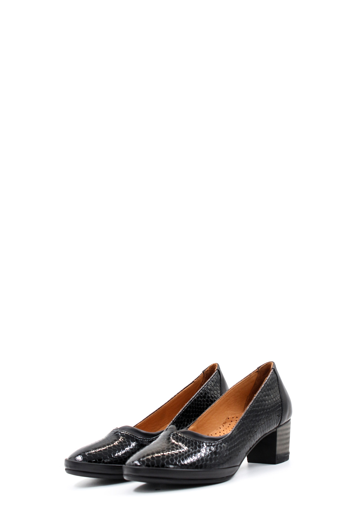 Hakiki Deri Kadın Kalın Topuklu Ayakkabı 411ZA277 - Görsel 6