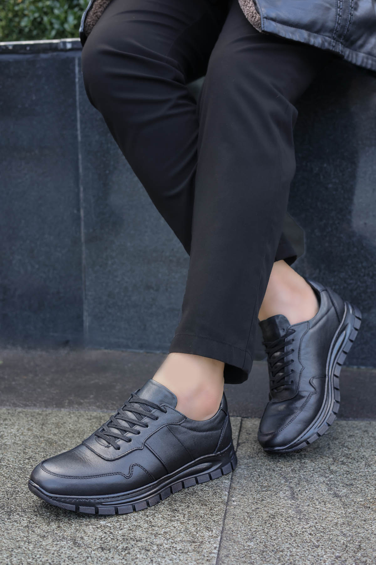 Hakiki Deri Kürklü Erkek Casual Ayakkabı 951KMA101 - Görsel 2