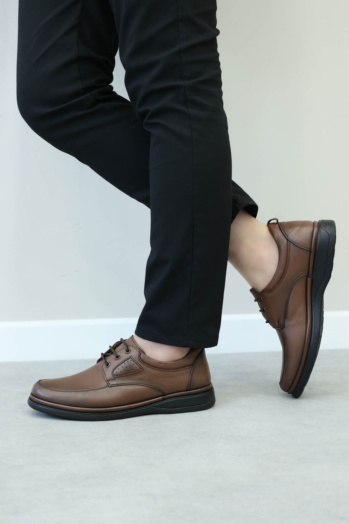 Hakiki Deri Ortopedik Erkek Casual Ayakkabı 662MA208 - Görsel 2