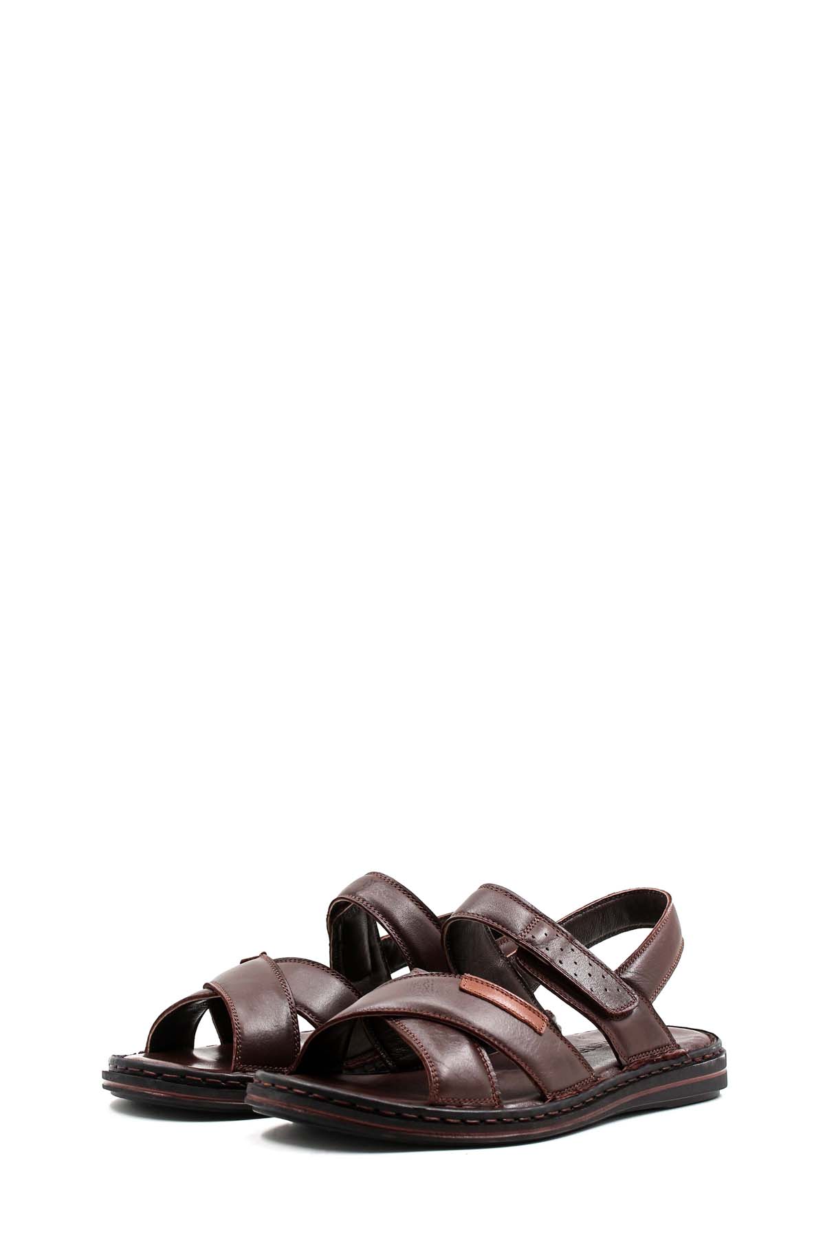 Hakiki Deri Erkek Klasik Sandalet 128MA216 - Görsel 6