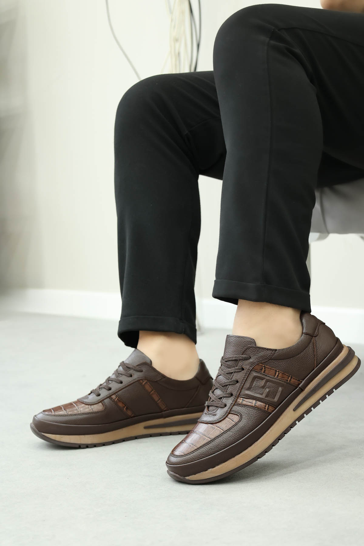 Hakiki Deri Erkek Casual Ayakkabı 600MA325 - Görsel 2