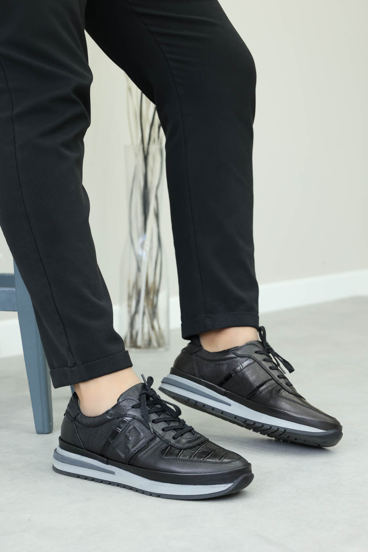 Hakiki Deri Erkek Casual Ayakkabı 600MA325 - Görsel 2