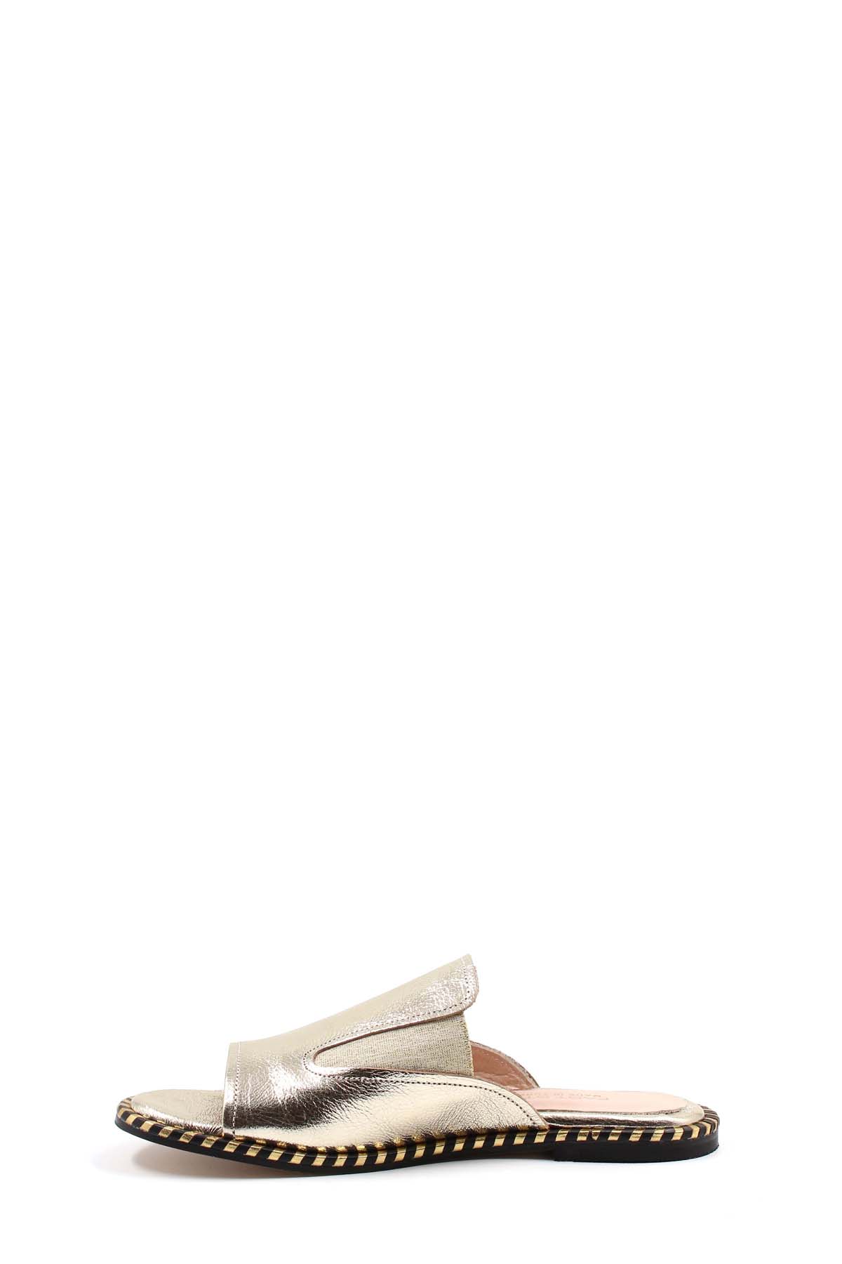 Hakiki Deri Kadın Düz Terlik 888ZA246 - Görsel 3