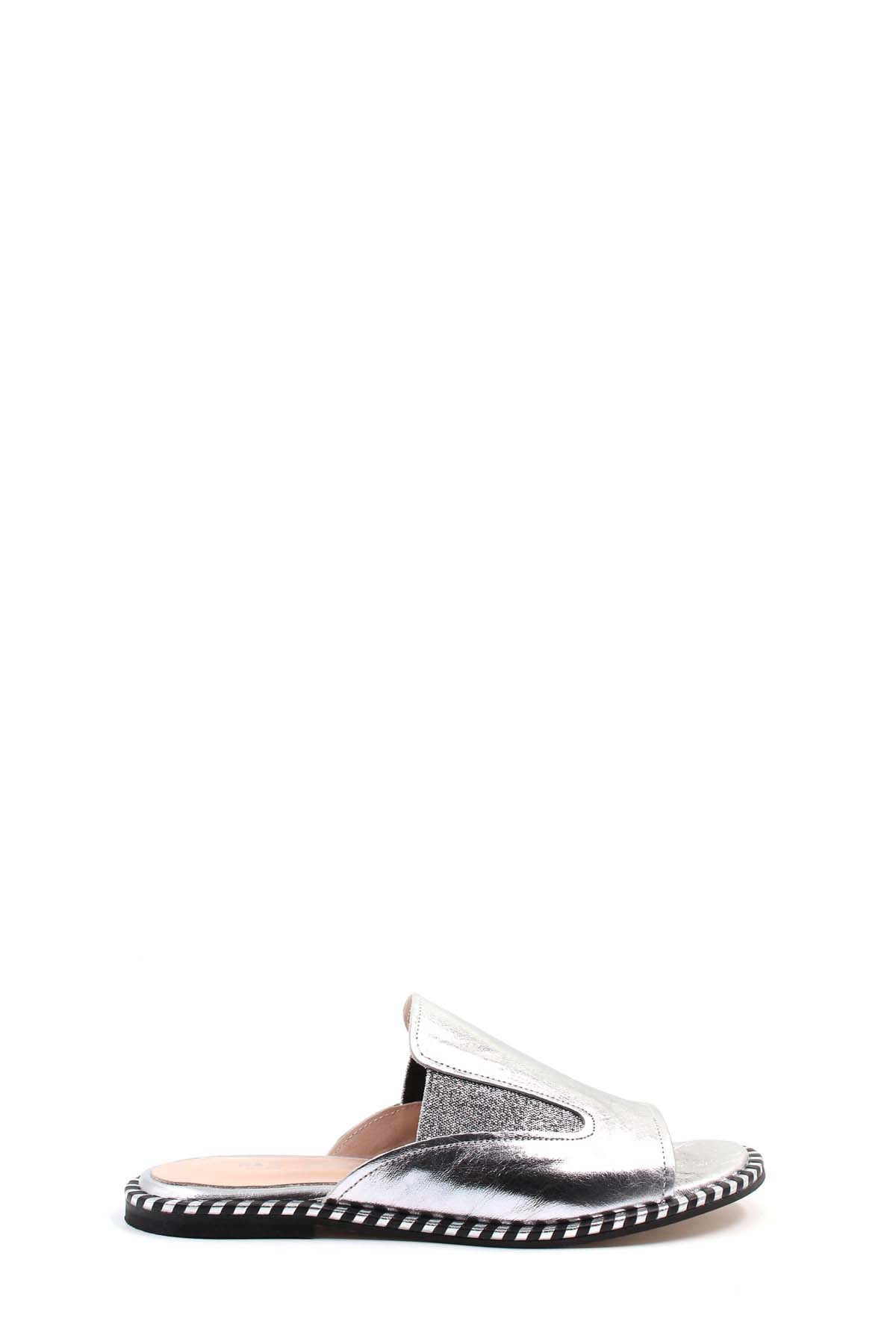 Hakiki Deri Kadın Düz Terlik 888ZA246 - Görsel 2