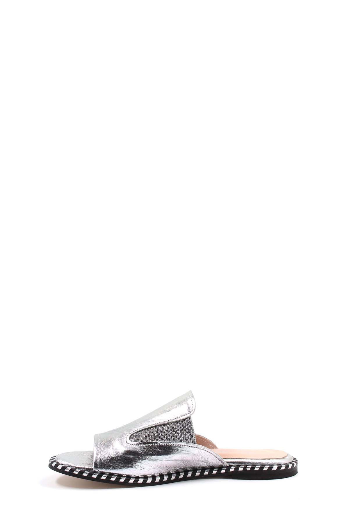 Hakiki Deri Kadın Düz Terlik 888ZA246 - Görsel 3