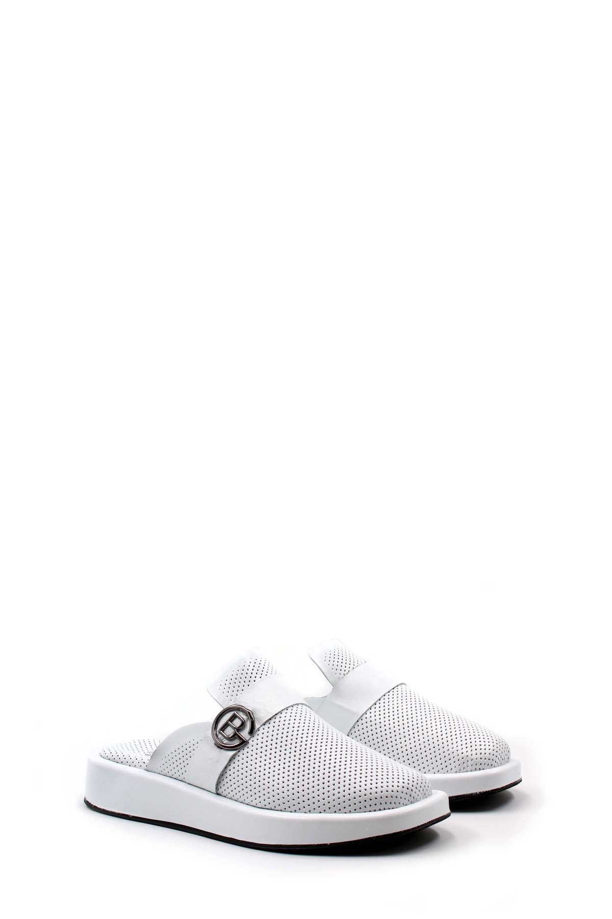 Hakiki Deri Kadın Düz Terlik 710ZA298 - Görsel 5