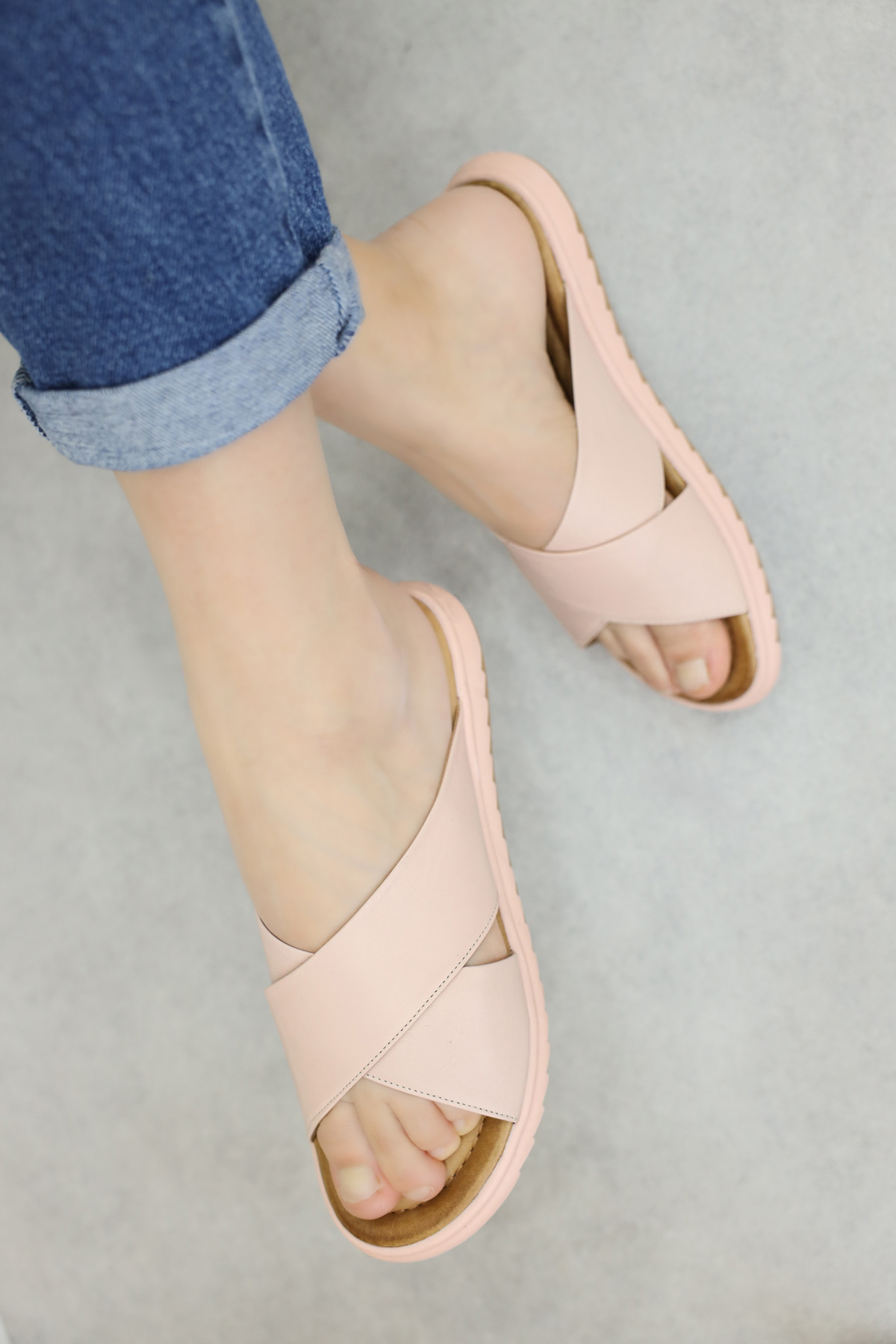 Hakiki Deri Kadın Düz Terlik 657ZA2444 - Görsel 3