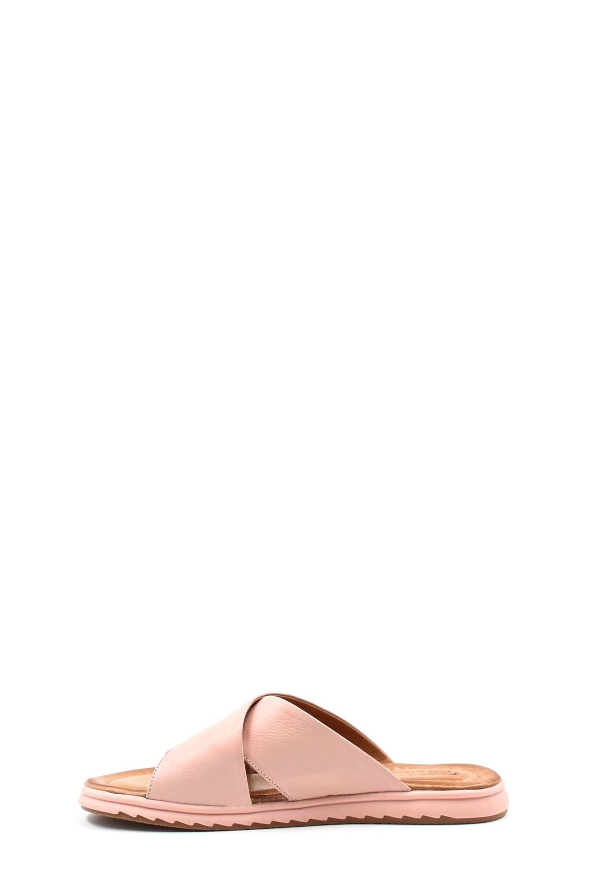 Hakiki Deri Kadın Düz Terlik 657ZA2444 - Görsel 4