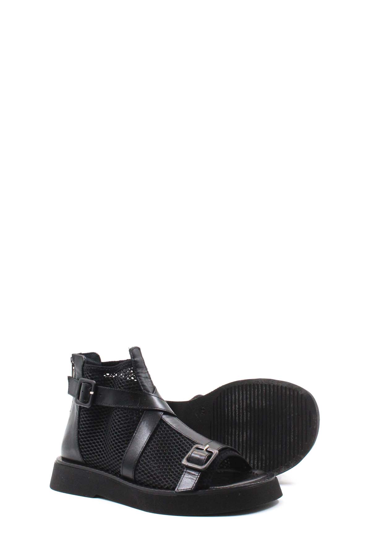 Hakiki Deri Kadın Klasik Sandalet 281ZA20773 - Görsel 5