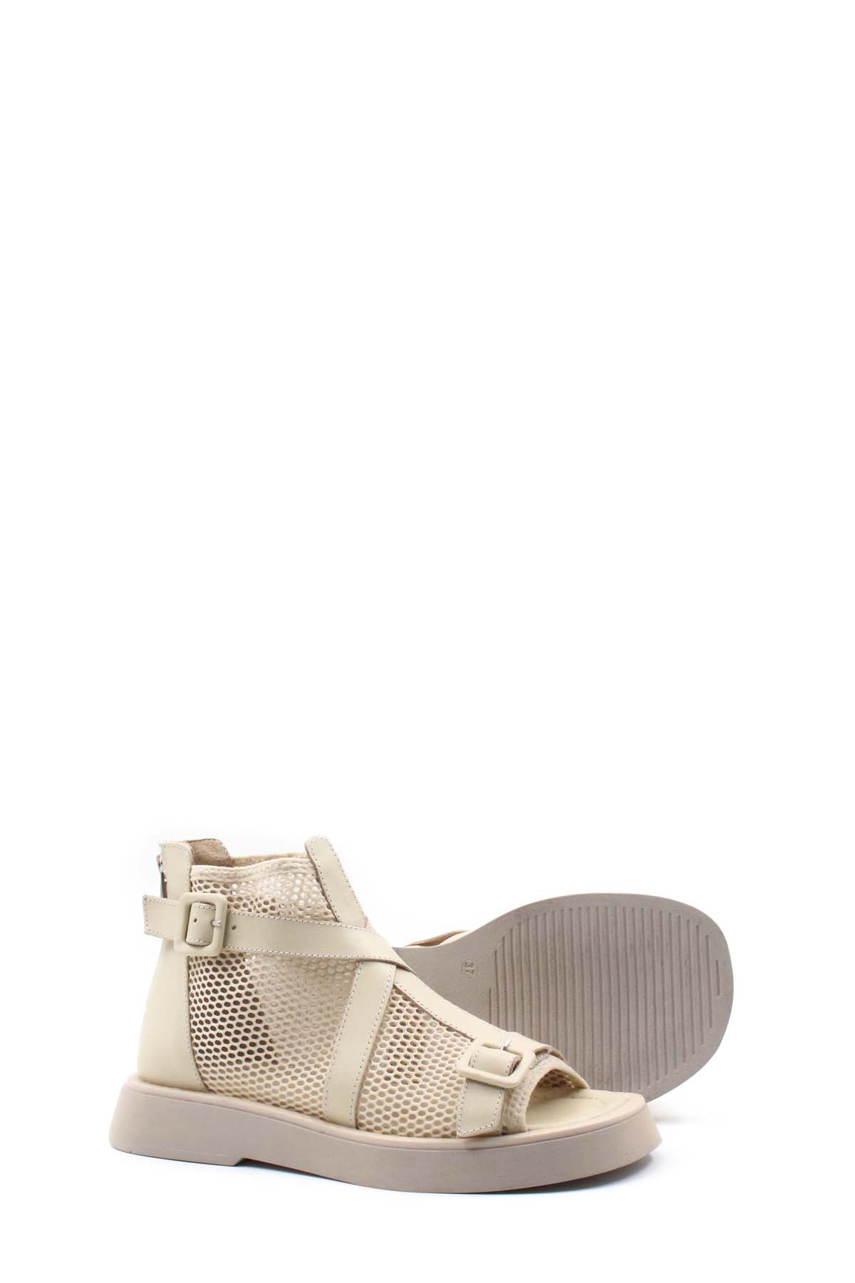 Hakiki Deri Kadın Klasik Sandalet 281ZA20773 - Görsel 5