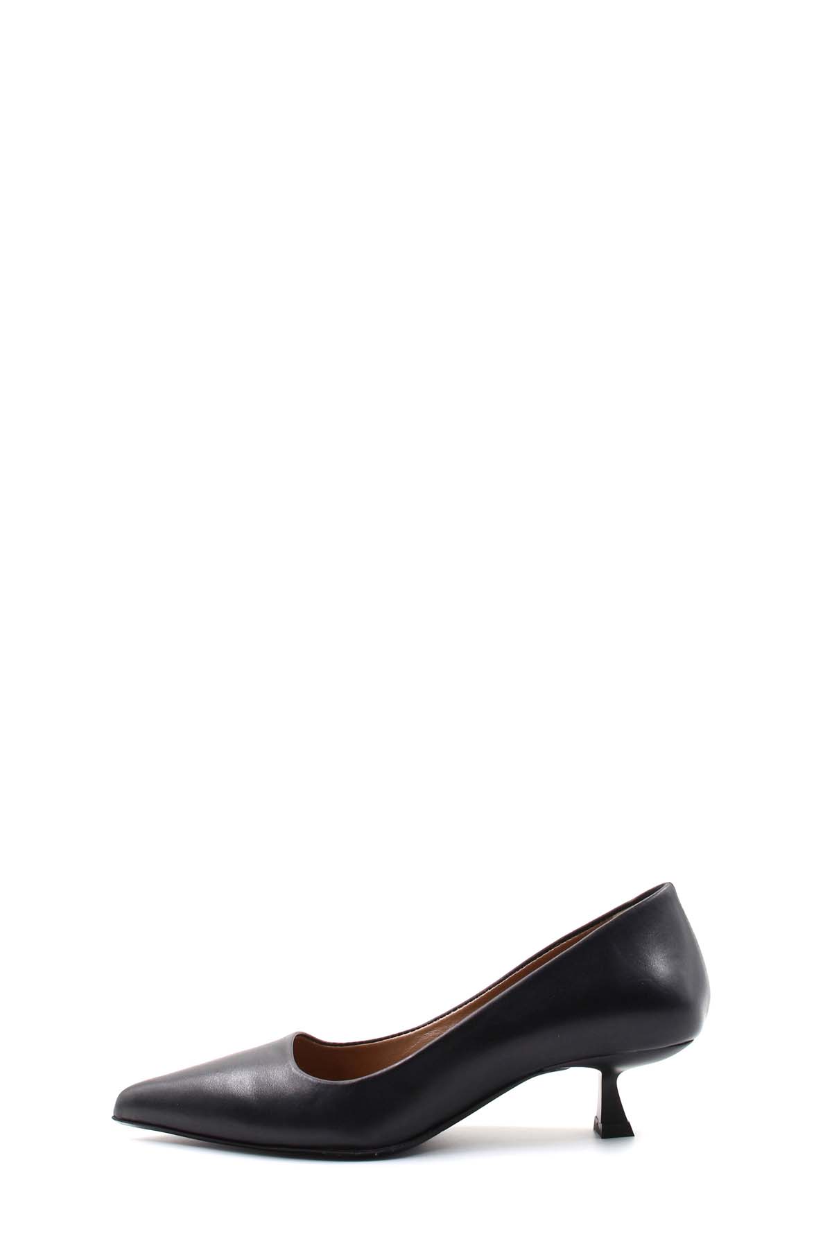 Hakiki Deri Kadın Kısa Topuklu Ayakkabı 019ZA22-004 - Görsel 3