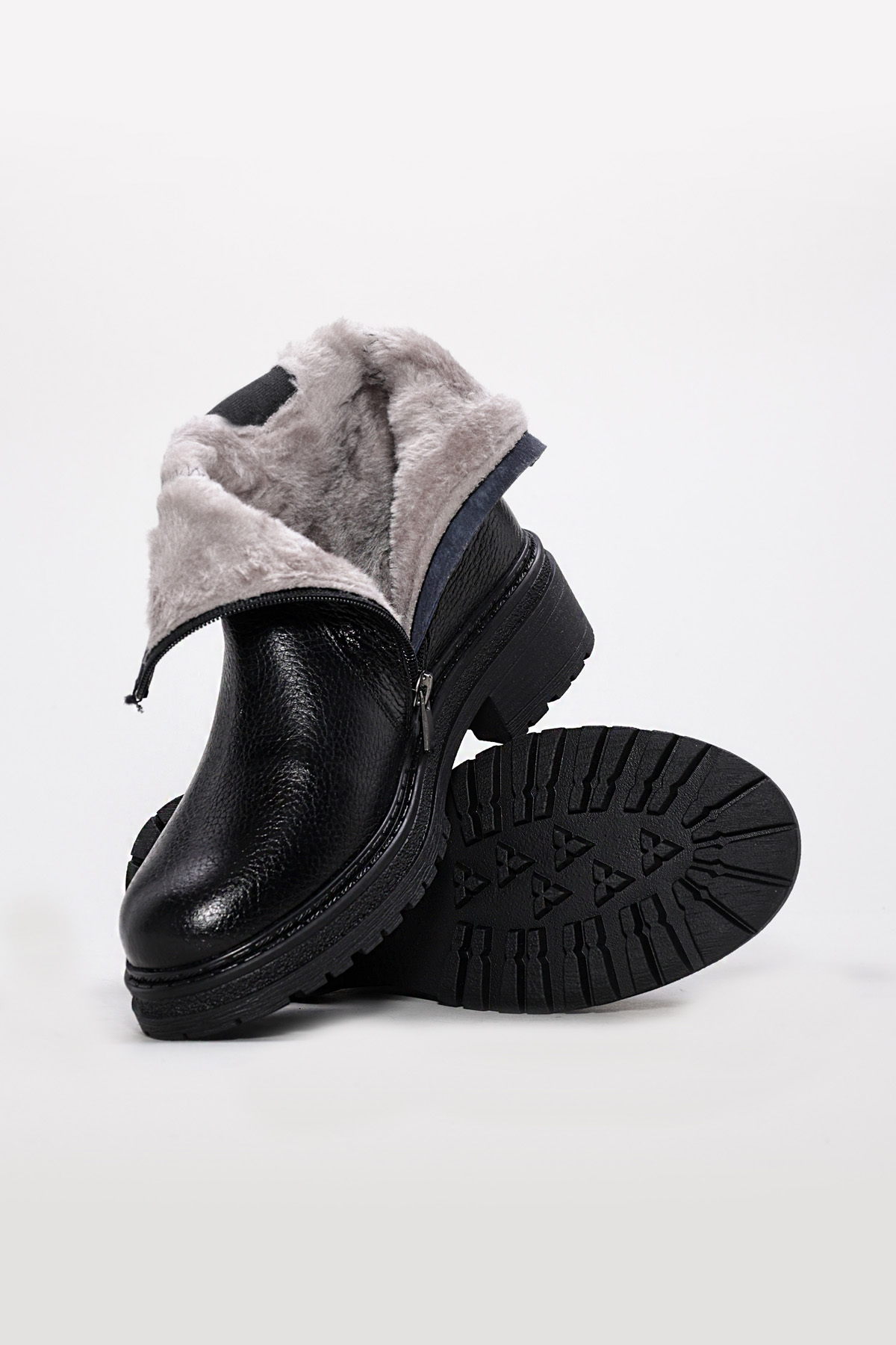 Hakiki Deri Kadın Kalın Taban Bot 257SZA624 - Görsel 5