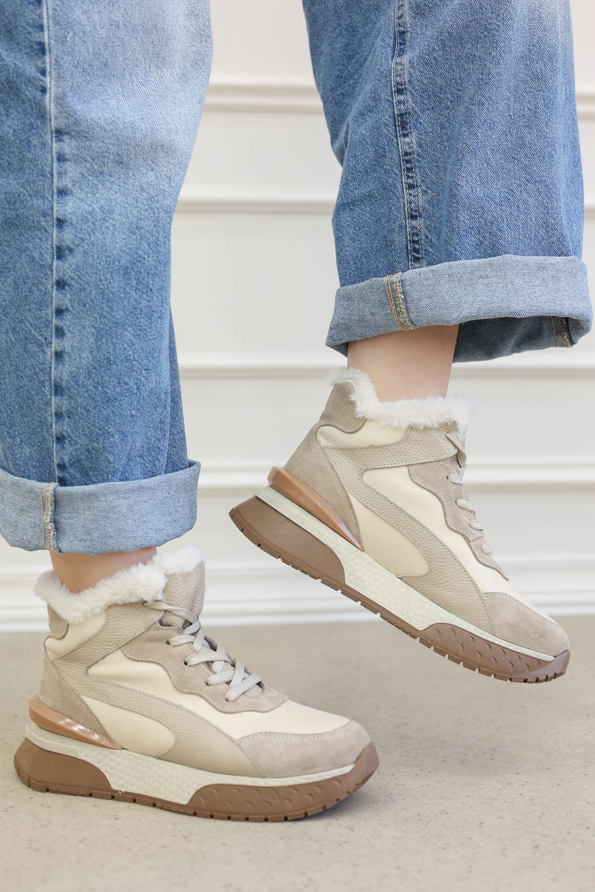 Hakiki Deri Kadın Kalın Taban Bot 757KZA23753 - Görsel 2