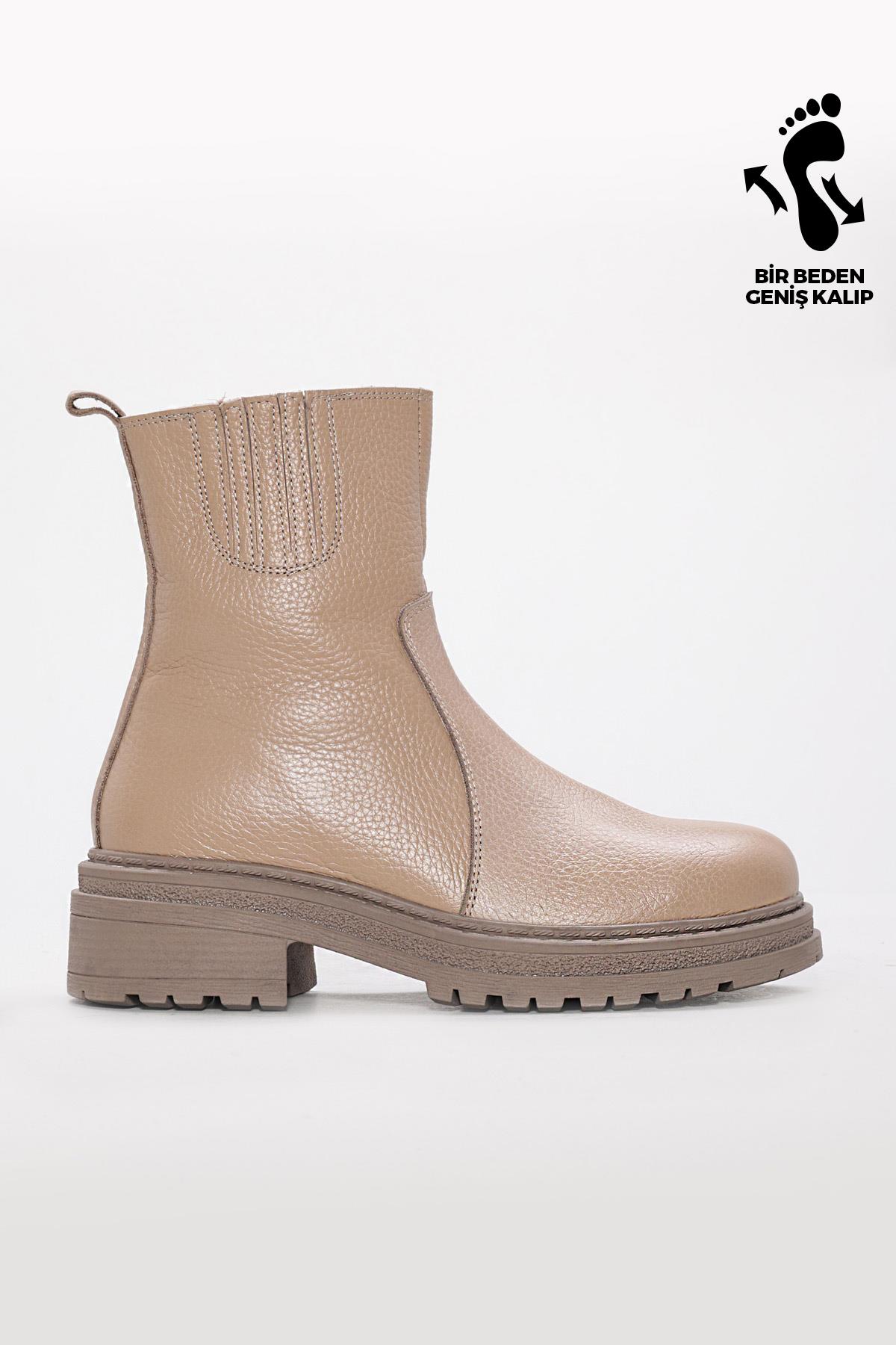 Hakiki Deri Kadın Kalın Taban Bot 257SZA624 - Görsel 2