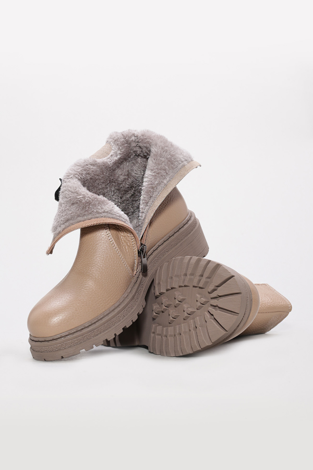 Hakiki Deri Kadın Kalın Taban Bot 257SZA624 - Görsel 4