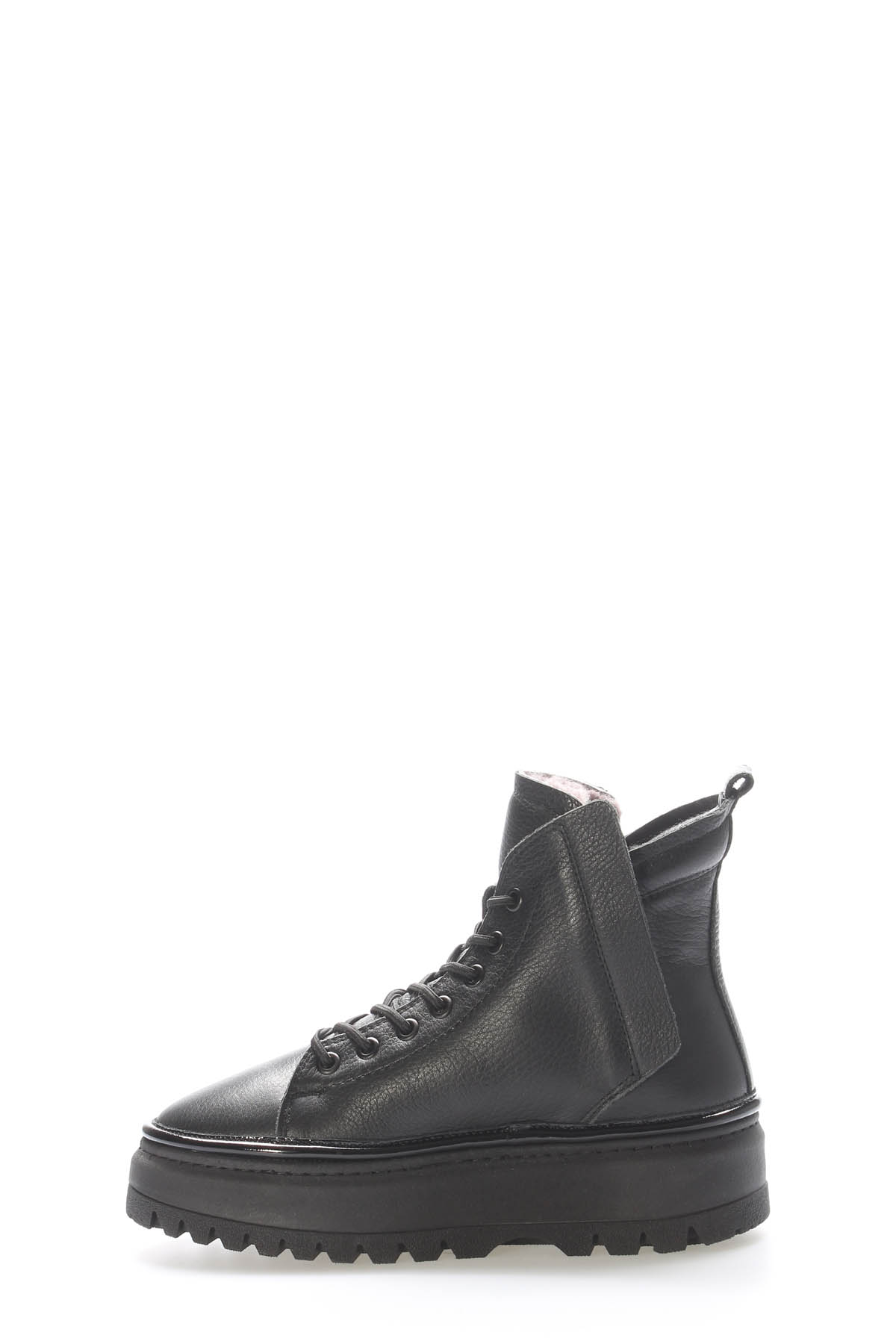 Hakiki Deri Kürklü Kadın Kalın Taban Bot 409KZA3121 - Görsel 3