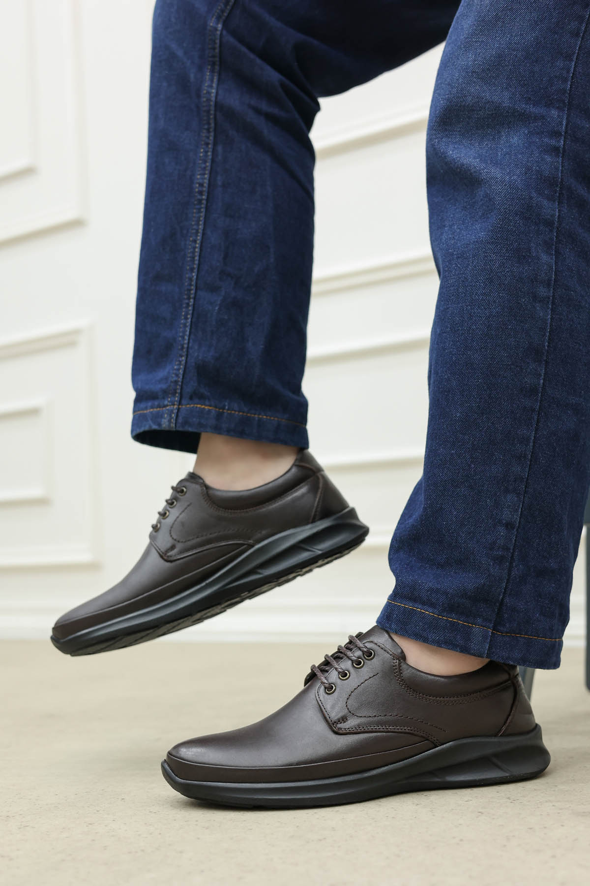 Hakiki Deri Ortopedik Erkek Klasik Ayakkabı 662MAECCO1POL - Görsel 2