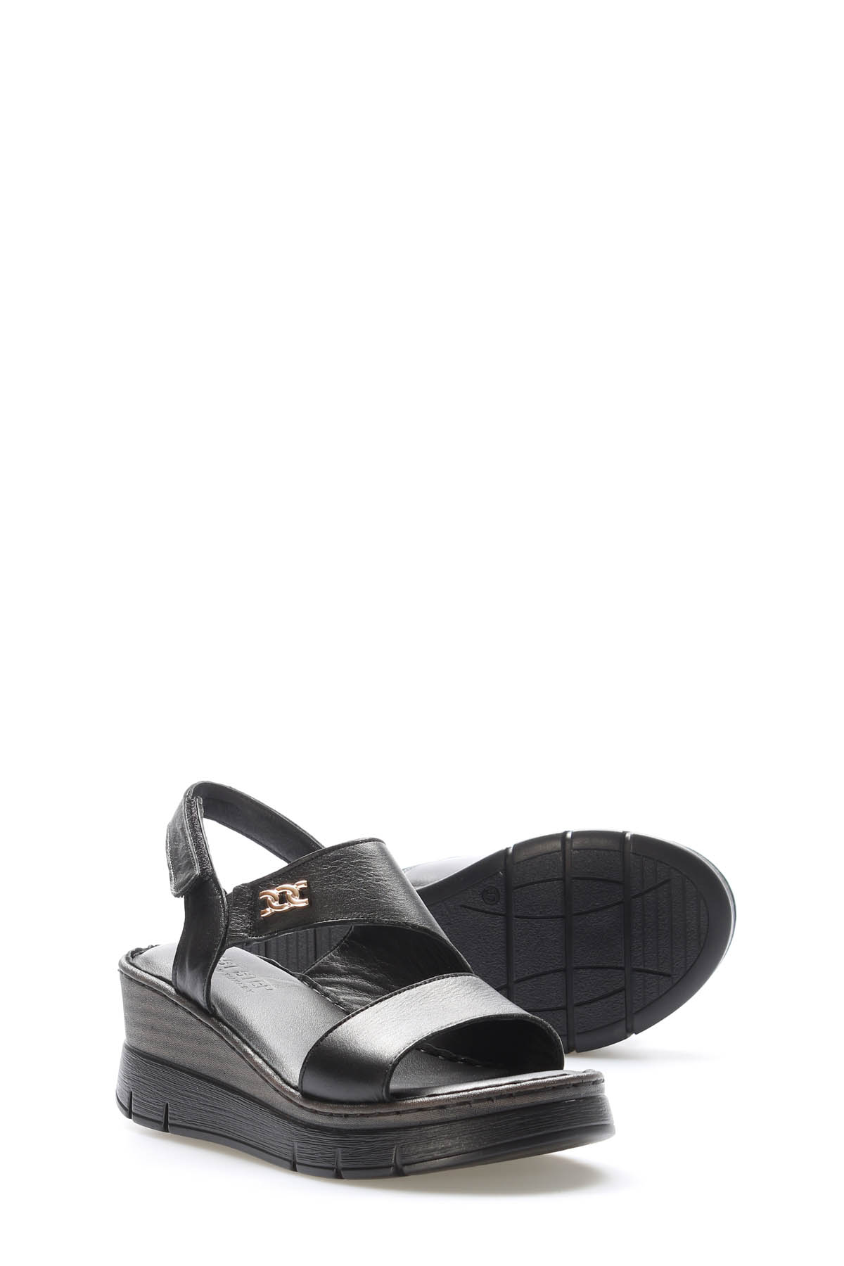 Hakiki Deri Kadın Klasik Sandalet 621ZA1127 - Görsel 5