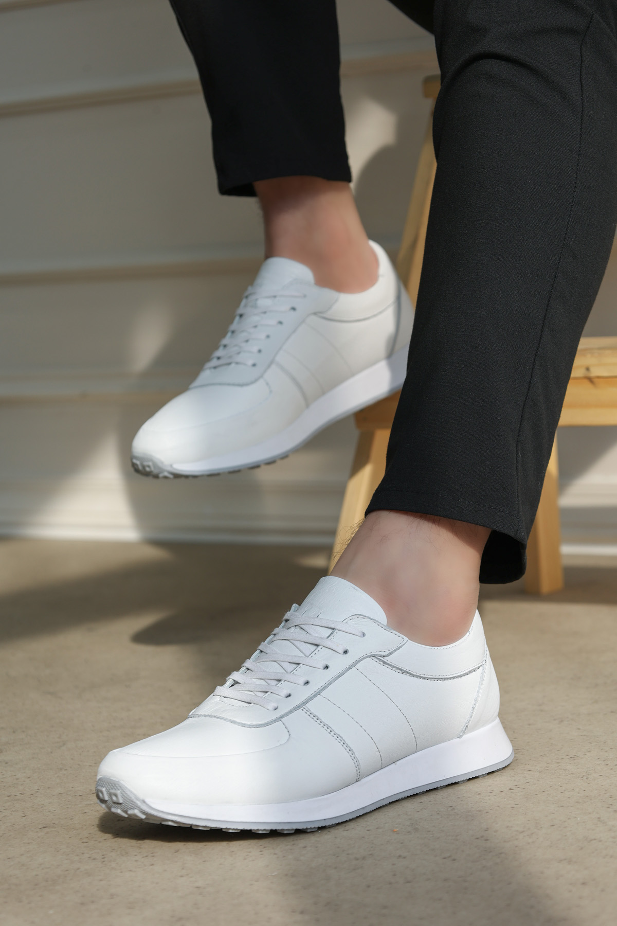 Hakiki Deri Erkek Casual Ayakkabı 951MA556 - Görsel 2