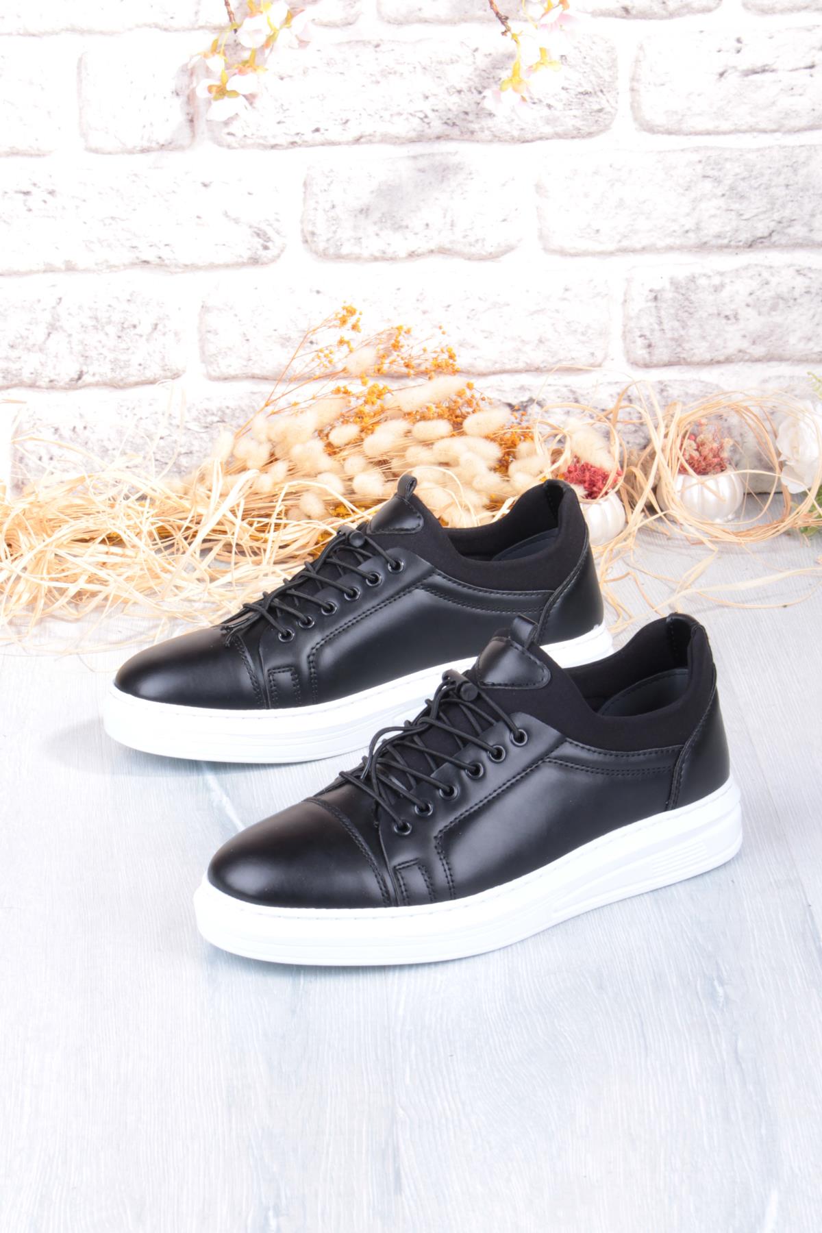 1196 Etap Lastik Bağcıklı Rahat Hafif Dikişli Taban Erkek Ayakkabı - Görsel 5