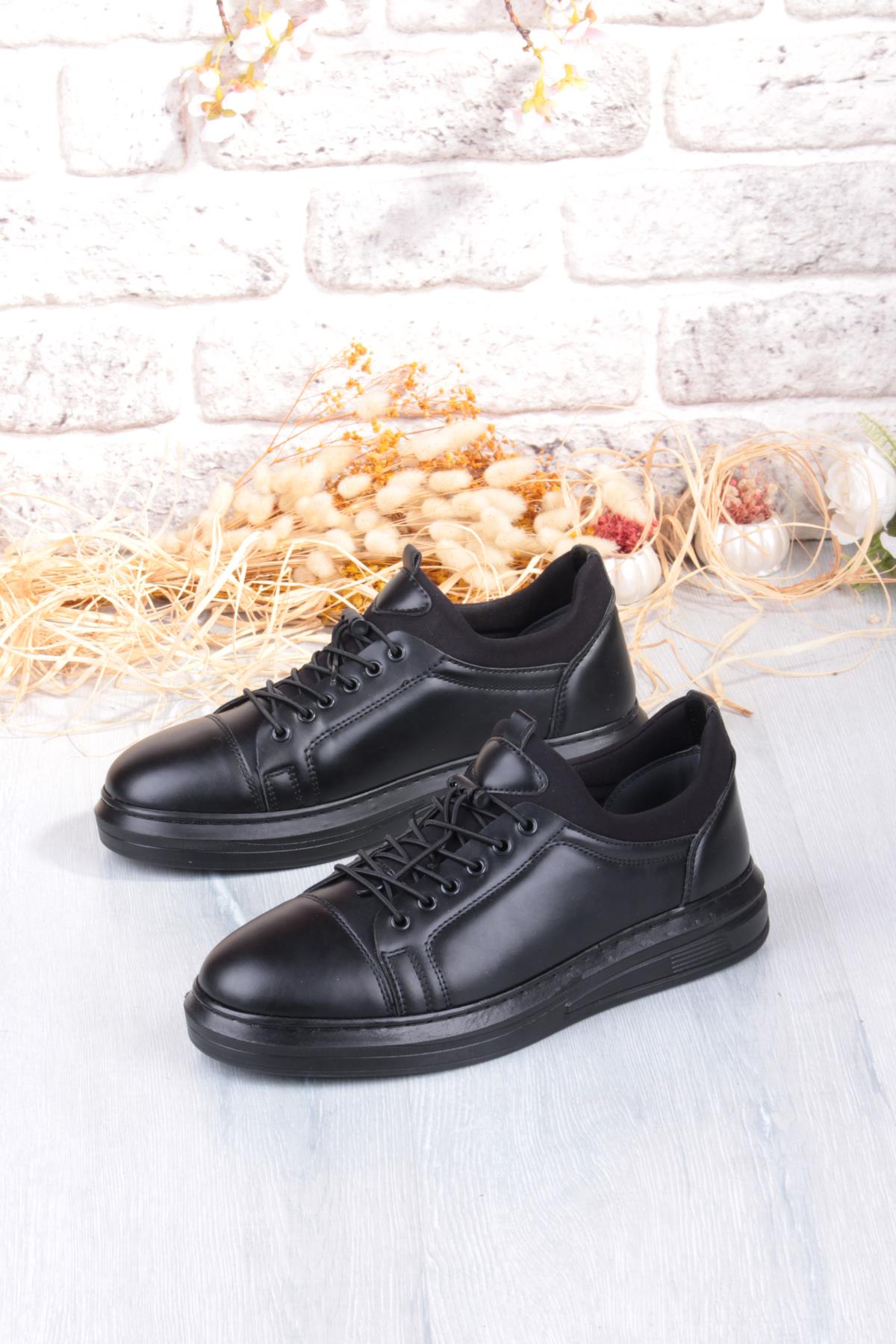 1196 Etap Lastik Bağcıklı Rahat Hafif Dikişli Taban Erkek Ayakkabı - Görsel 5