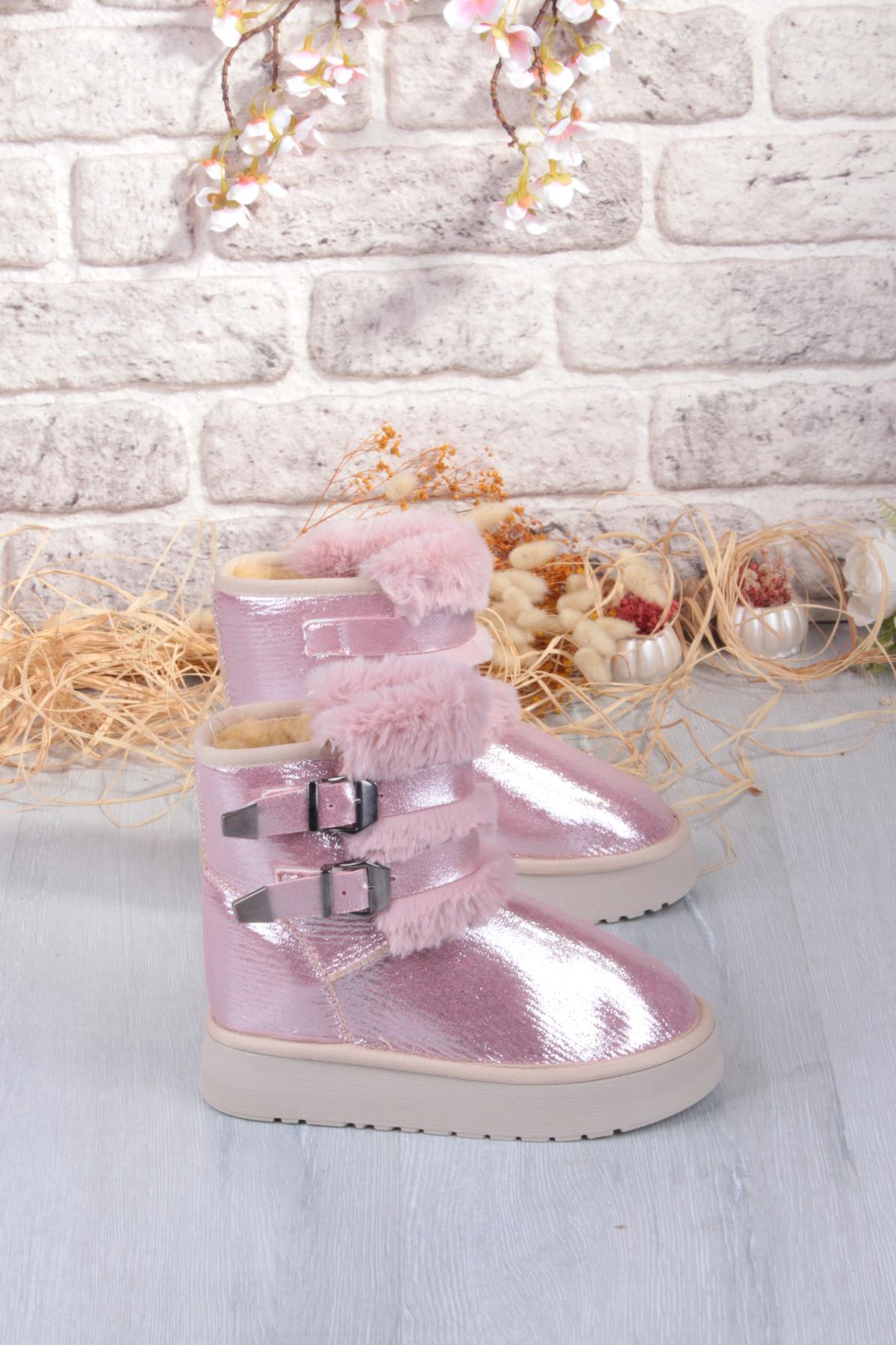 Nurela Simli Süet İçi Kürklü Tüy Ve Toka Detaylı Anne Kız Kısa Kadın Bot - Görsel 3