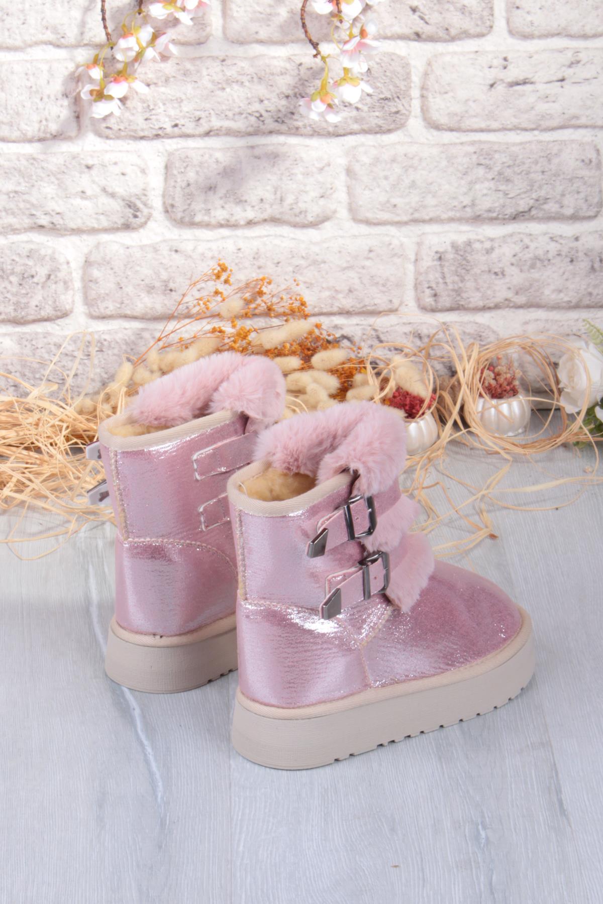 Nurela Simli Süet İçi Kürklü Tüy Ve Toka Detaylı Anne Kız Kısa Kadın Bot - Görsel 6