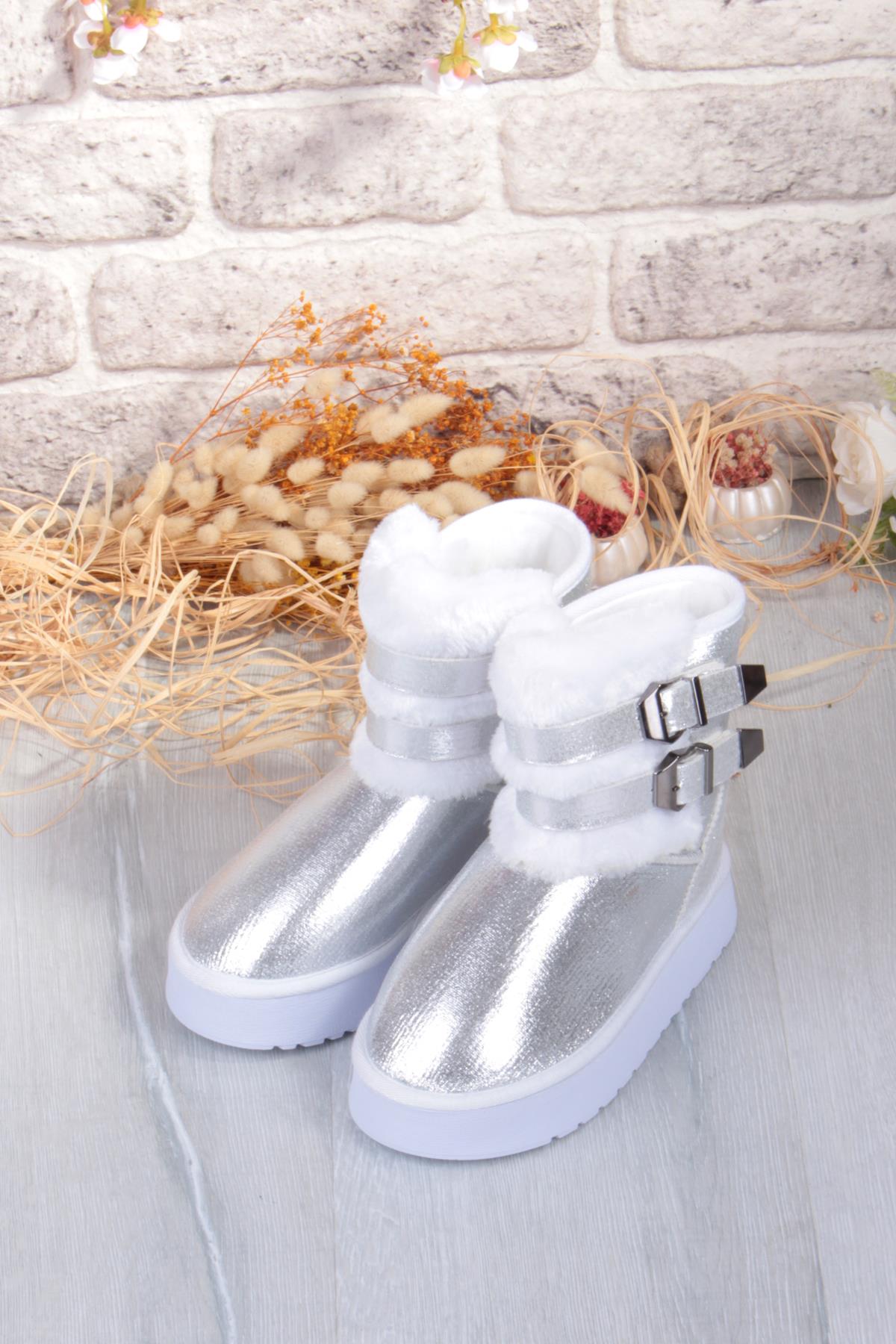 Nurela Simli Süet İçi Kürklü Tüy Ve Toka Detaylı Anne Kız Kısa Kadın Bot - Görsel 8