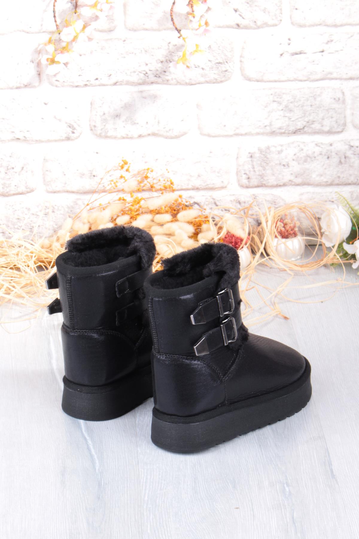 Nurela Simli Süet İçi Kürklü Tüy Ve Toka Detaylı Anne Kız Kısa Kadın Bot - Görsel 6