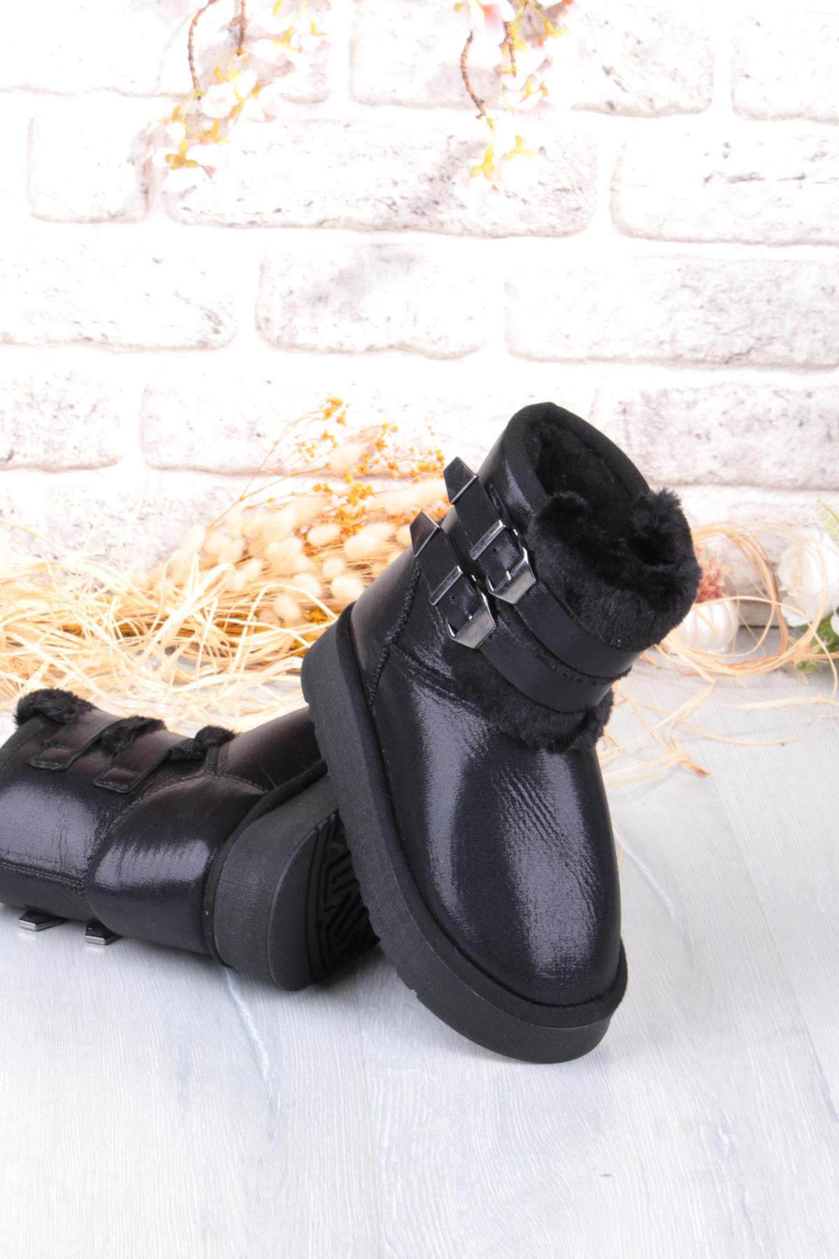 Nurela Simli Süet İçi Kürklü Tüy Ve Toka Detaylı Anne Kız Kısa Kadın Bot - Görsel 7